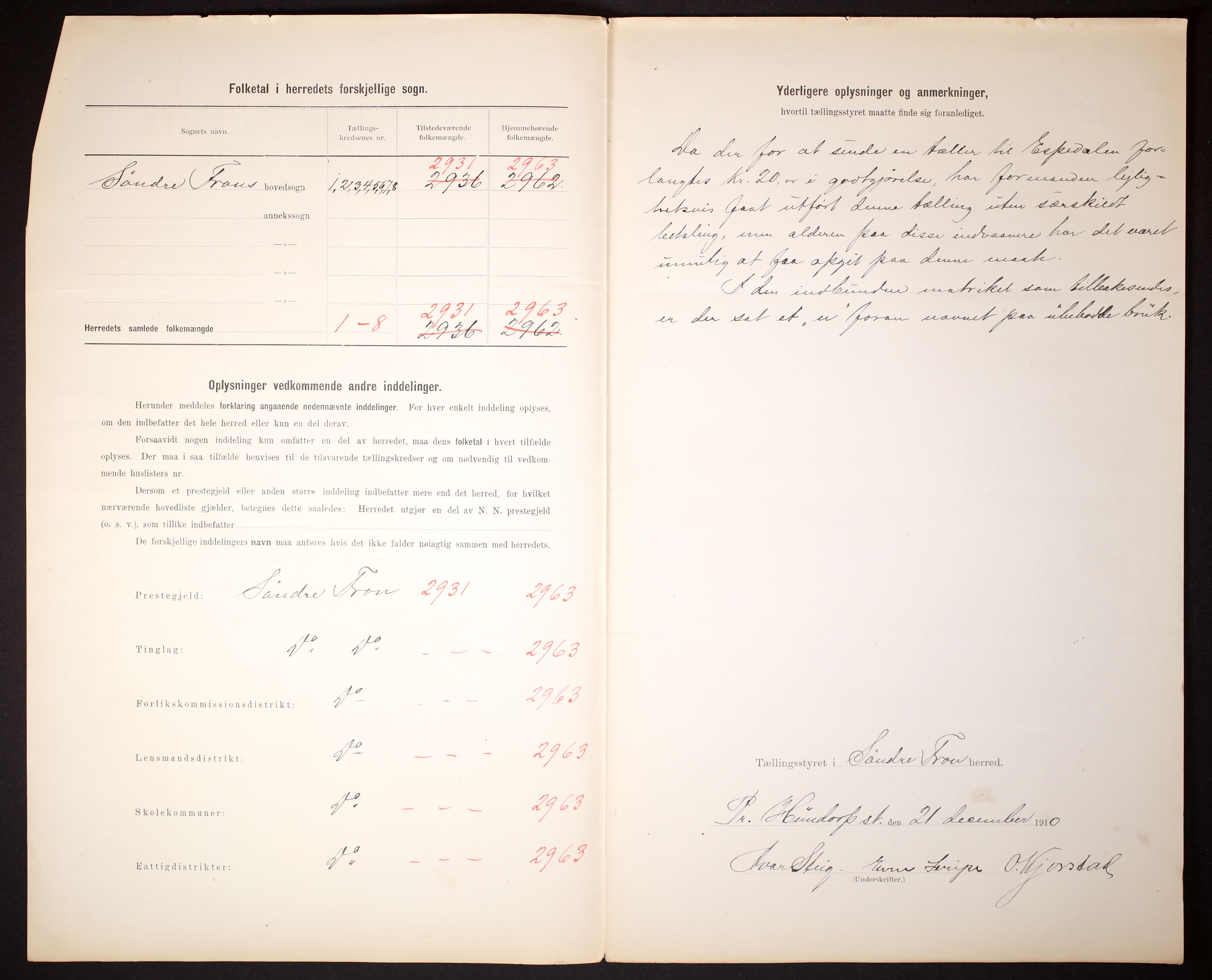 RA, 1910 census for Sør-Fron, 1910, p. 3