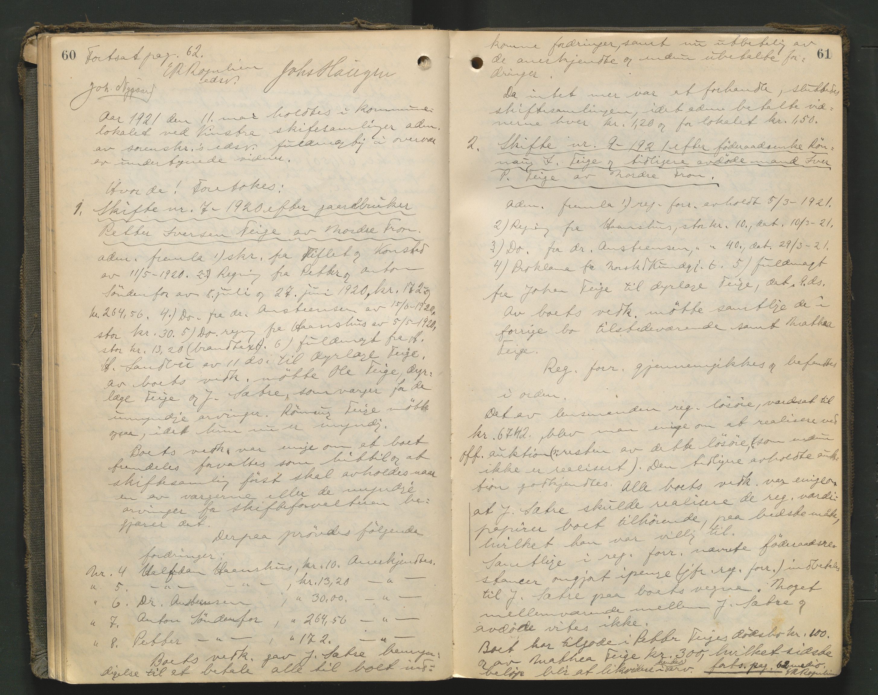 Nord-Gudbrandsdal tingrett, AV/SAH-TING-002/J/Jc/L0007: Skifteforhandlingsprotokoll, 1920-1926, p. 60-61