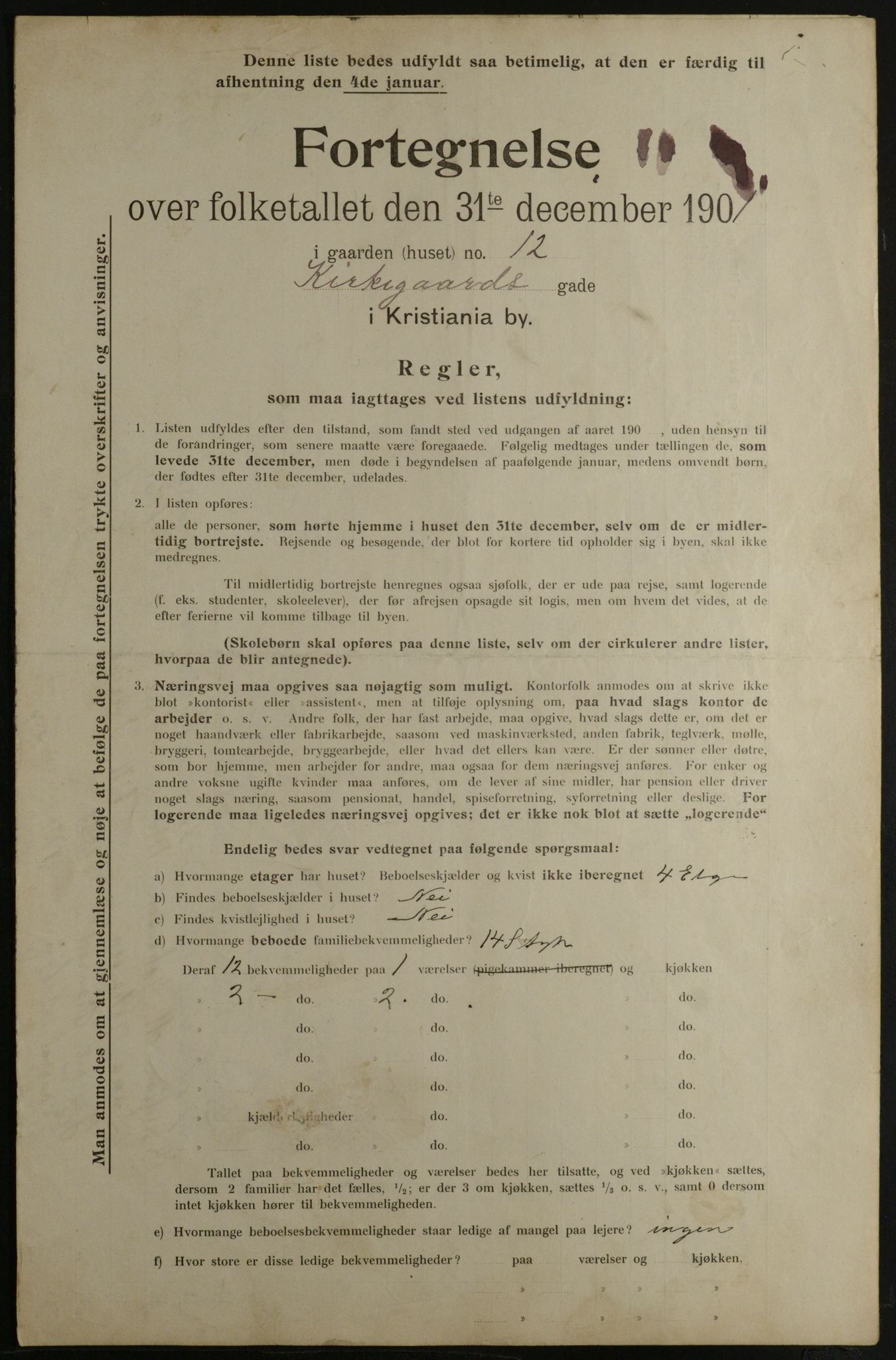 OBA, Municipal Census 1901 for Kristiania, 1901, p. 7898