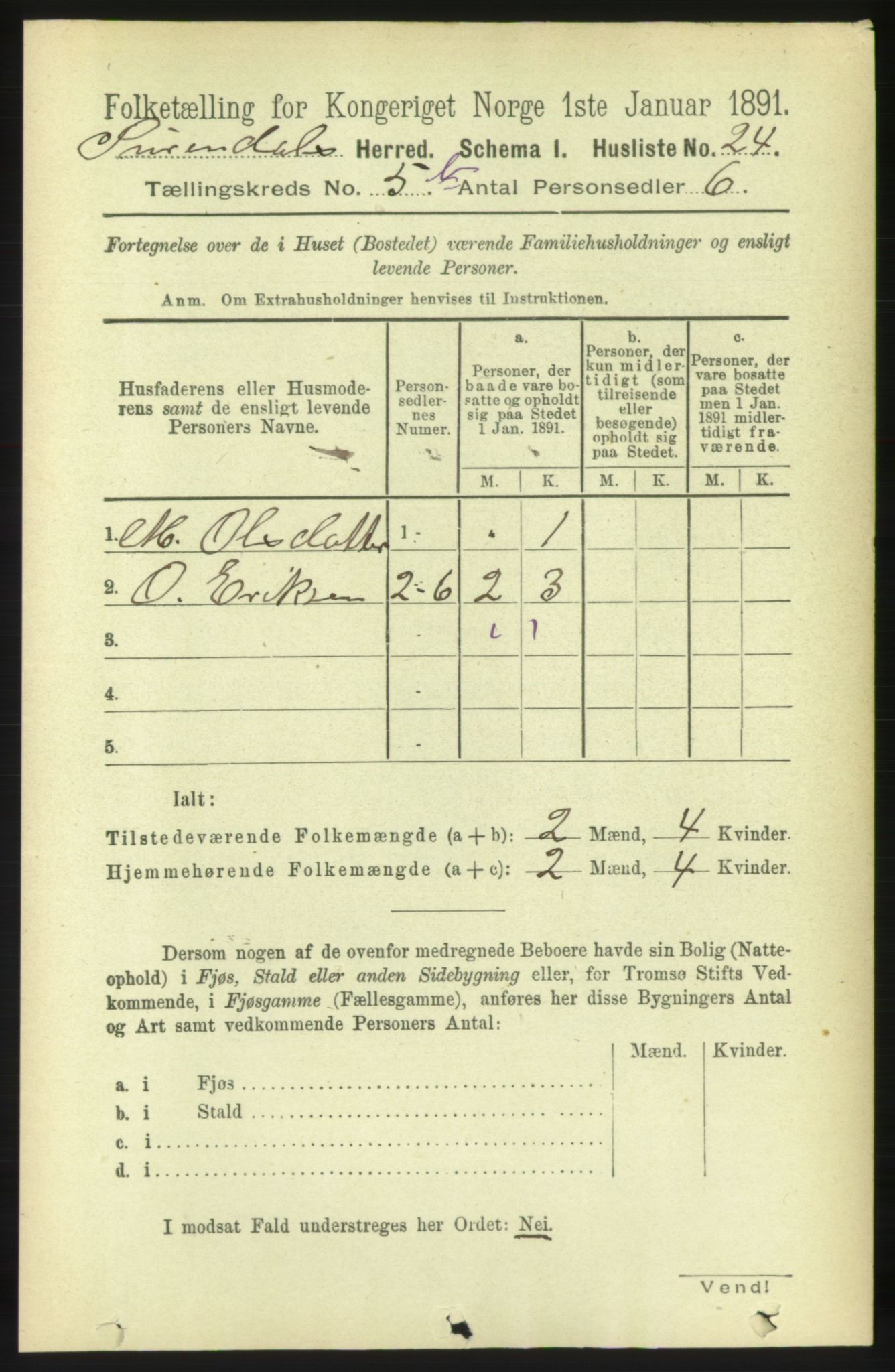 RA, 1891 census for 1566 Surnadal, 1891, p. 1480