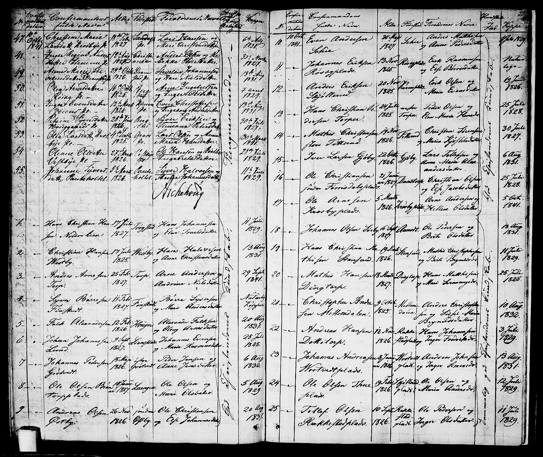 Rakkestad prestekontor Kirkebøker, SAO/A-2008/F/Fa/L0007: Parish register (official) no. I 7, 1825-1841, p. 371