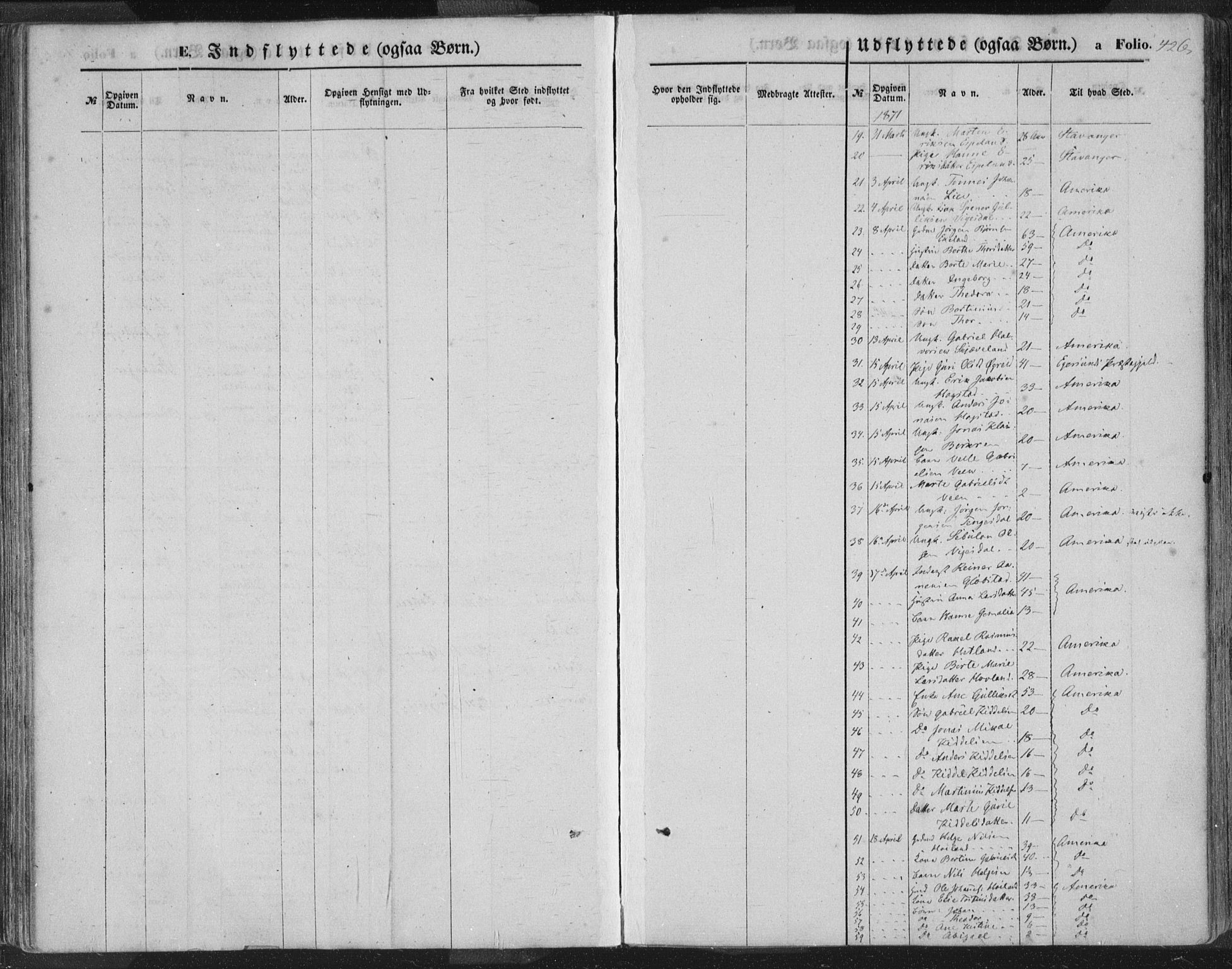 Helleland sokneprestkontor, SAST/A-101810: Parish register (official) no. A 7.2, 1863-1886, p. 426