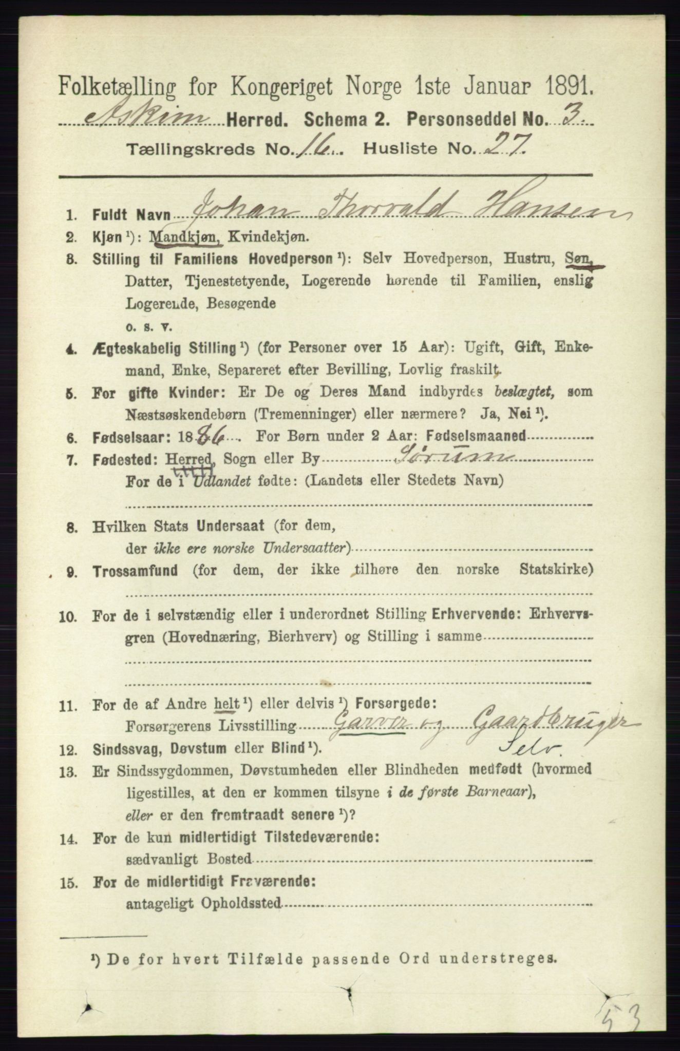 RA, 1891 census for 0124 Askim, 1891, p. 2798