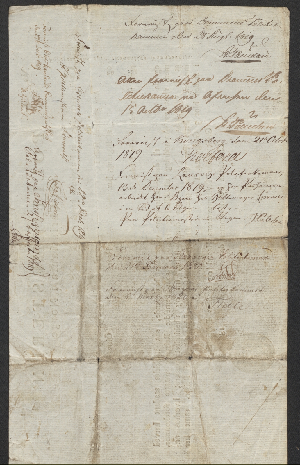 Bergen politikammer / politidistrikt, AV/SAB-A-60401/L.b, 1816-1822, p. 28