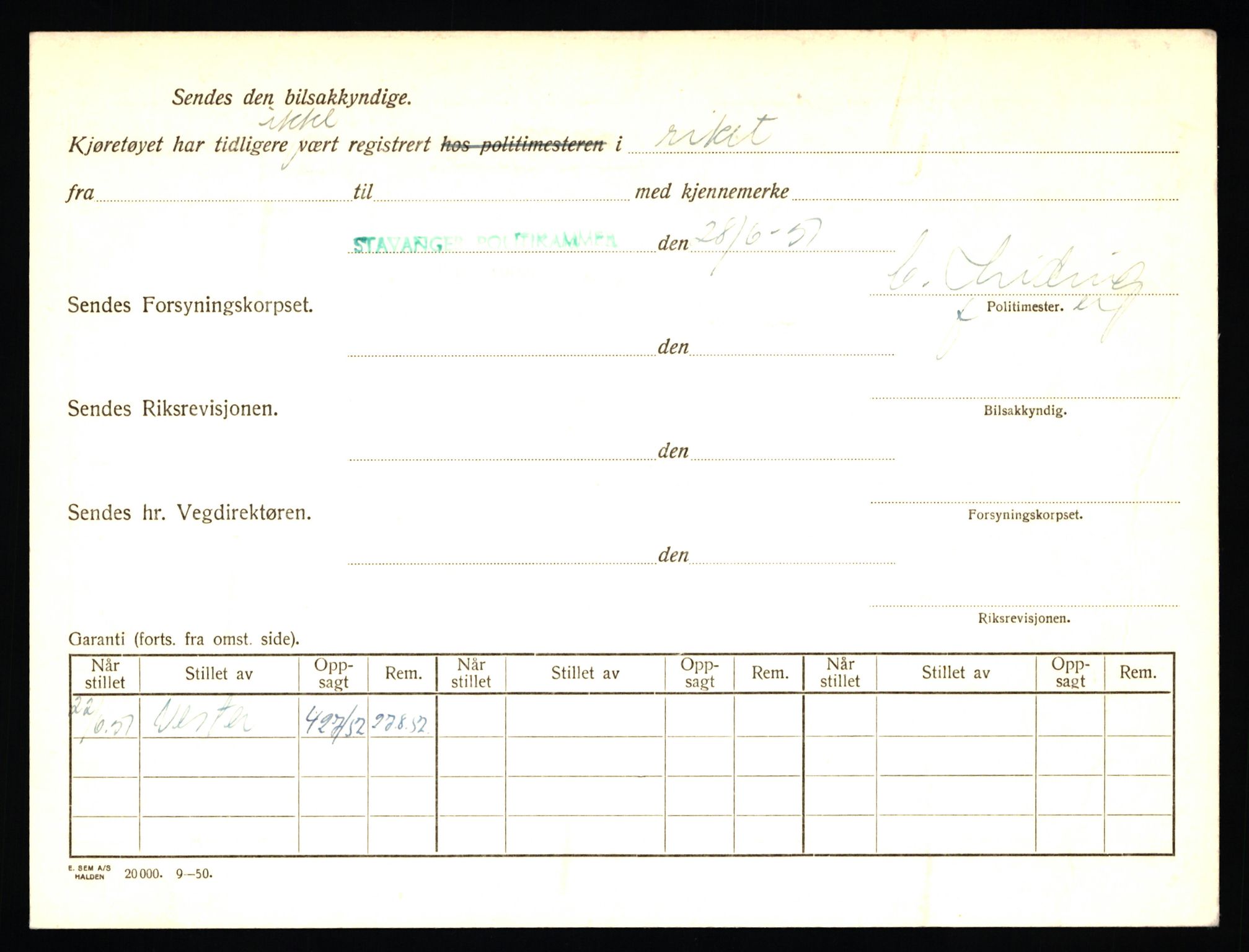Stavanger trafikkstasjon, AV/SAST-A-101942/0/F/L0011: L-3700 - L-4199, 1930-1971, p. 16