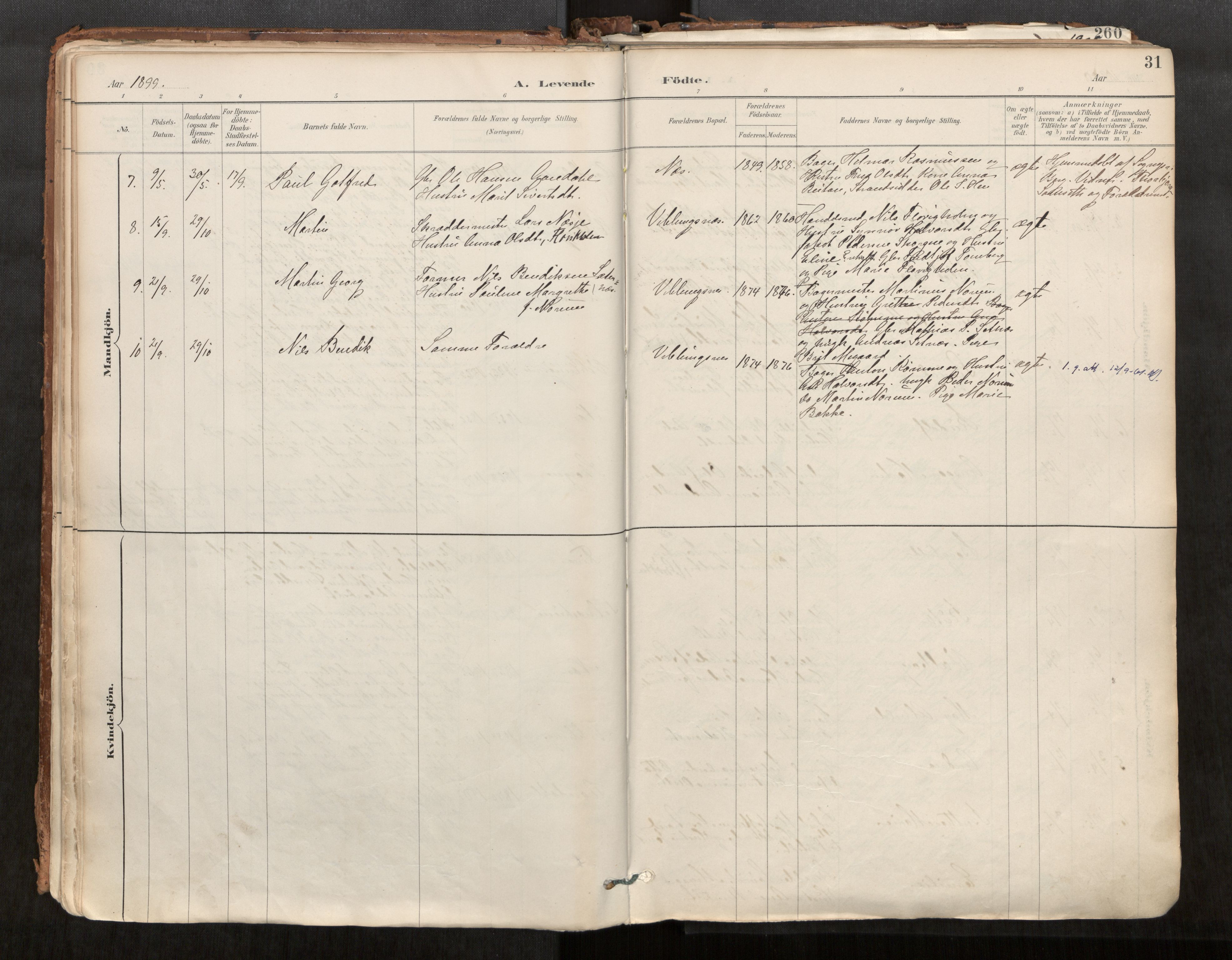 Ministerialprotokoller, klokkerbøker og fødselsregistre - Møre og Romsdal, AV/SAT-A-1454/544/L0585: Parish register (official) no. 544A06, 1887-1924, p. 31