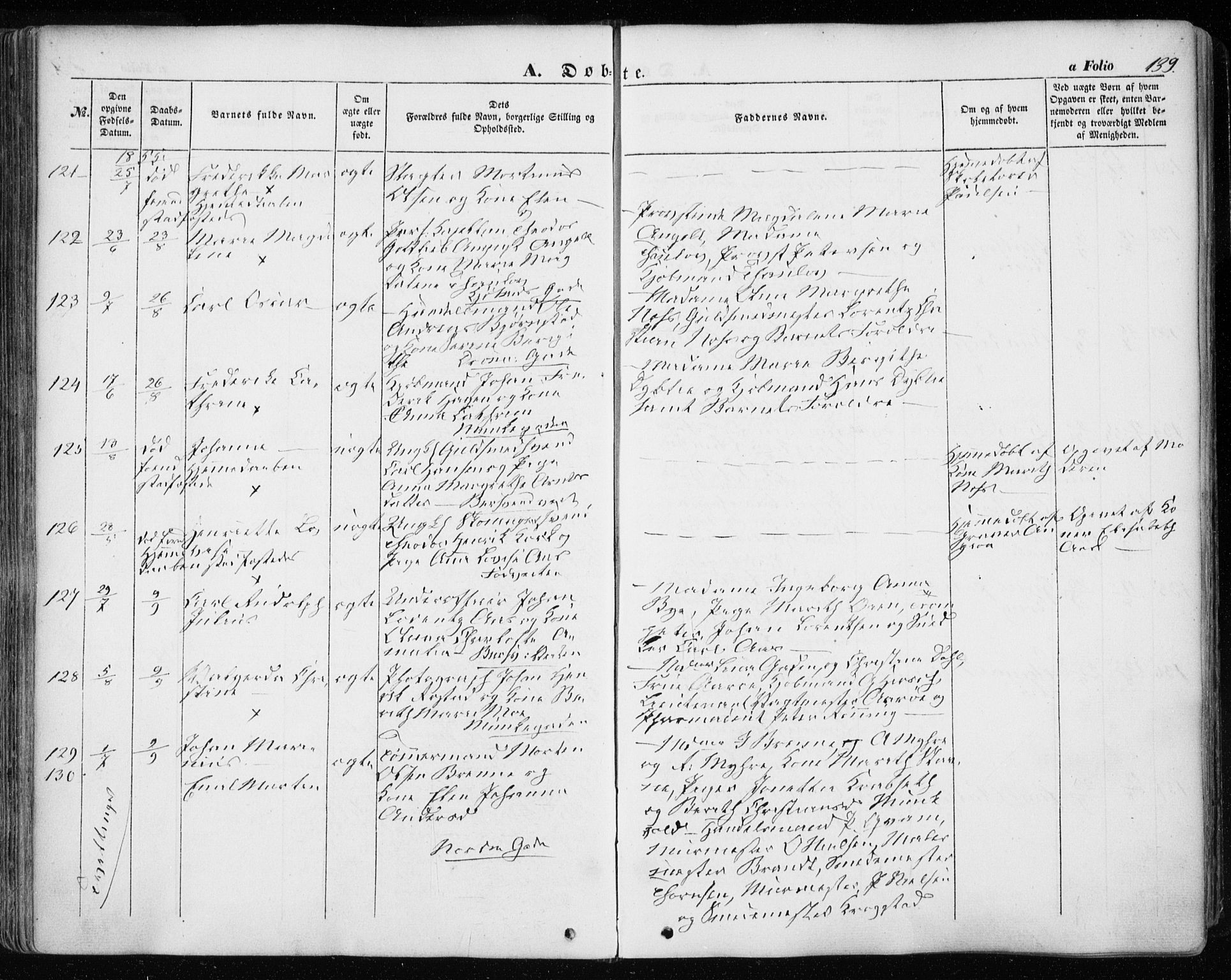 Ministerialprotokoller, klokkerbøker og fødselsregistre - Sør-Trøndelag, SAT/A-1456/601/L0051: Parish register (official) no. 601A19, 1848-1857, p. 139