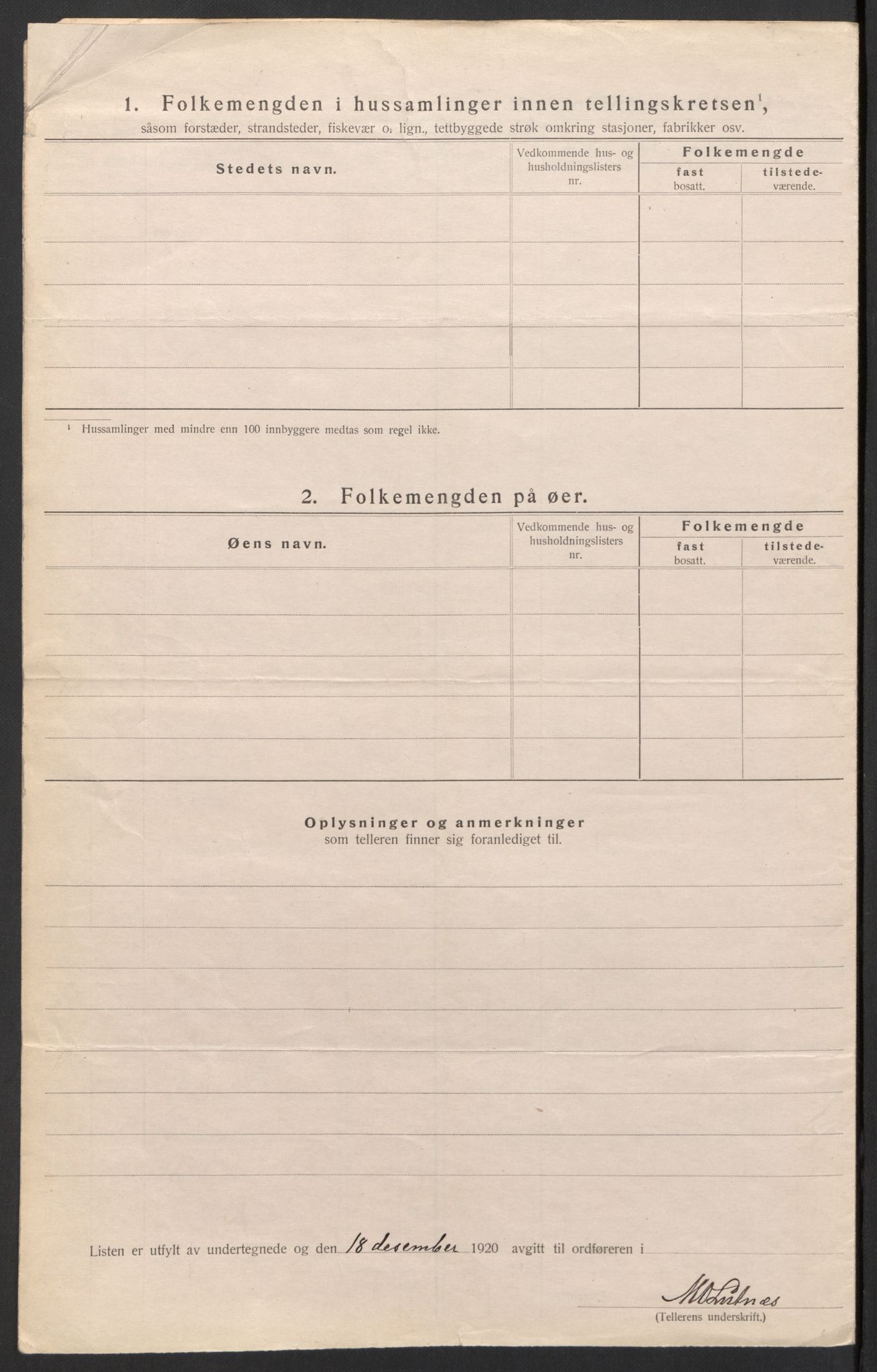 SAH, 1920 census for Trysil, 1920, p. 8