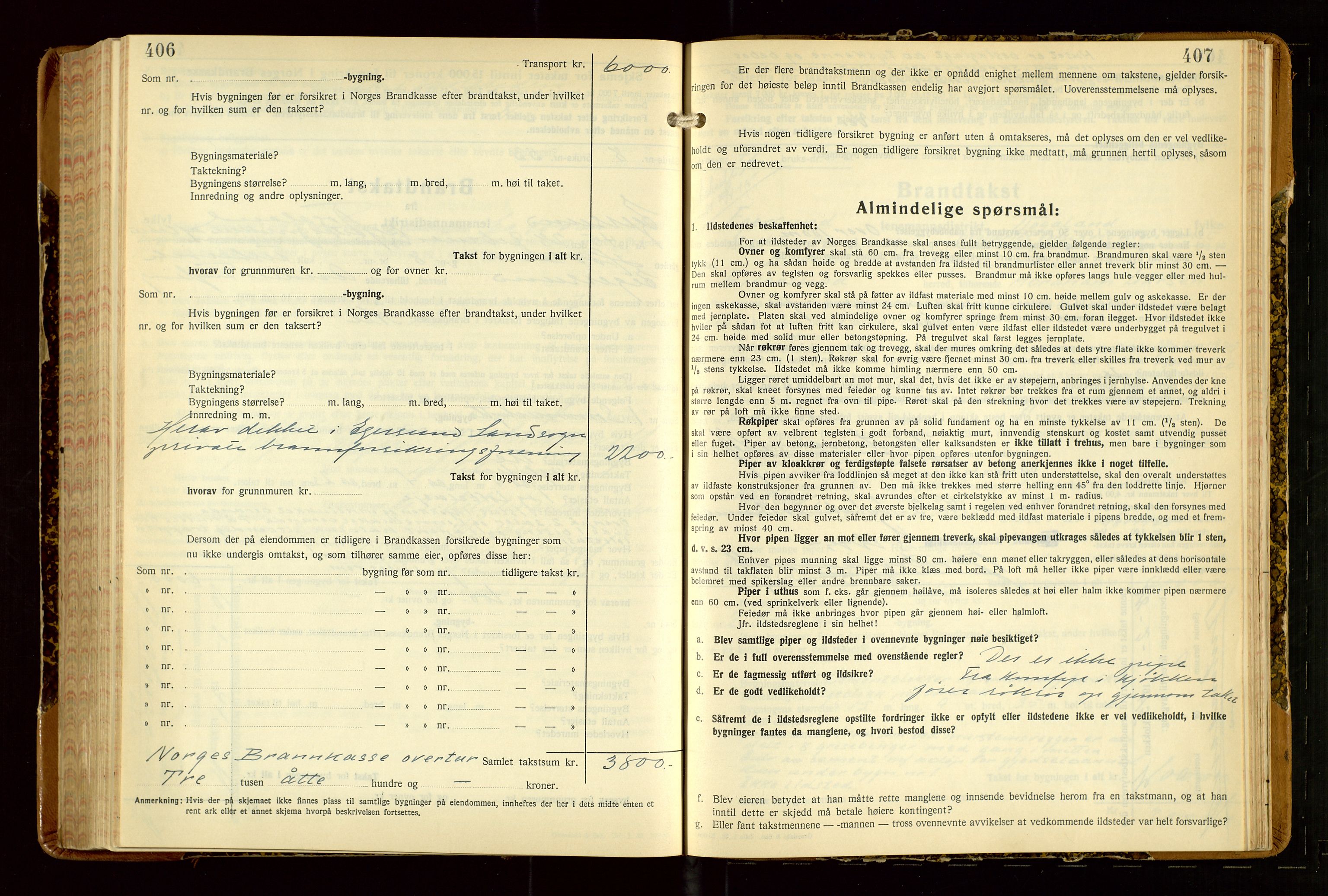 Eigersund lensmannskontor, AV/SAST-A-100171/Gob/L0007: "Brandtakstprotokoll", 1938-1955, p. 406-407