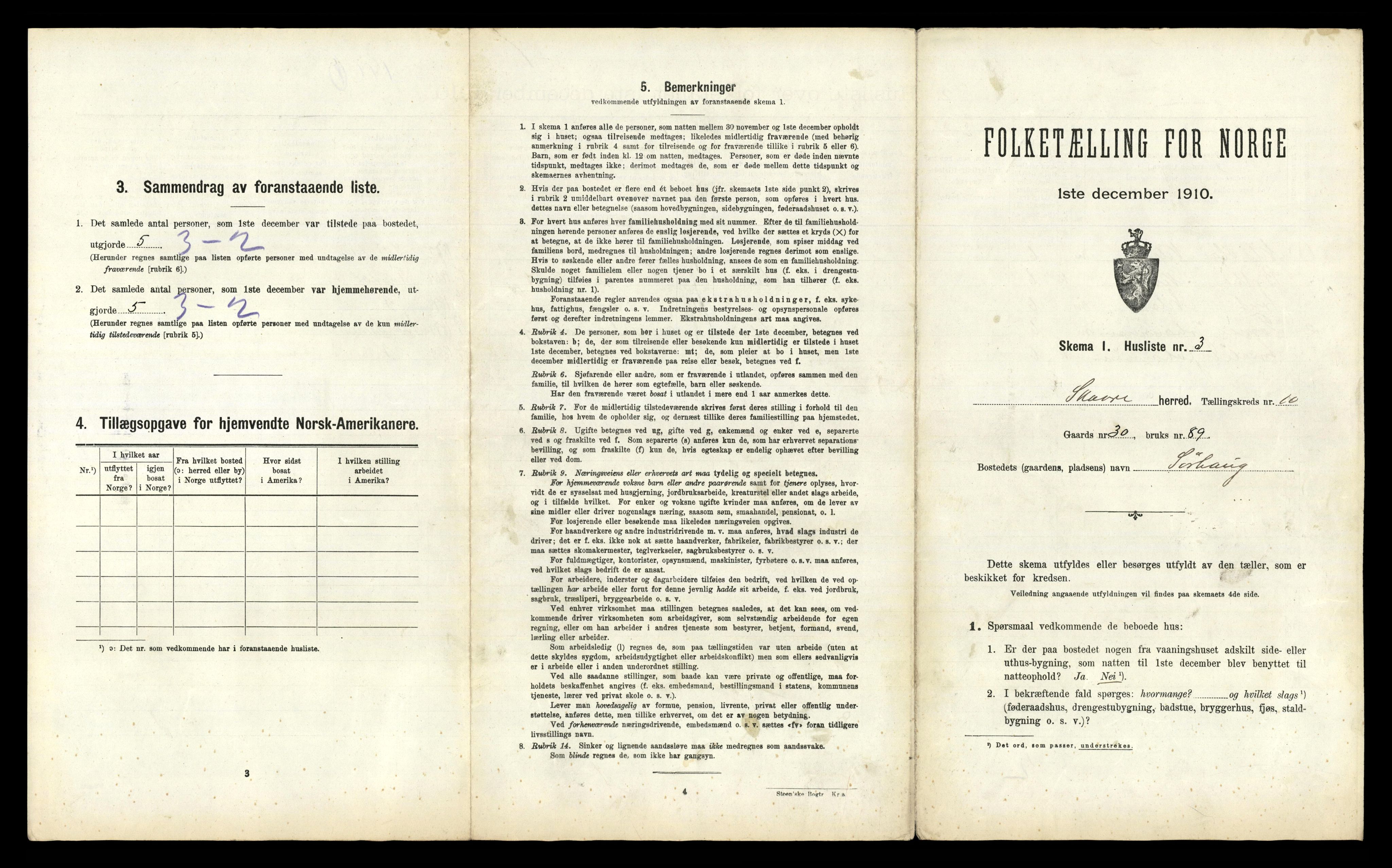 RA, 1910 census for Skåre, 1910, p. 962