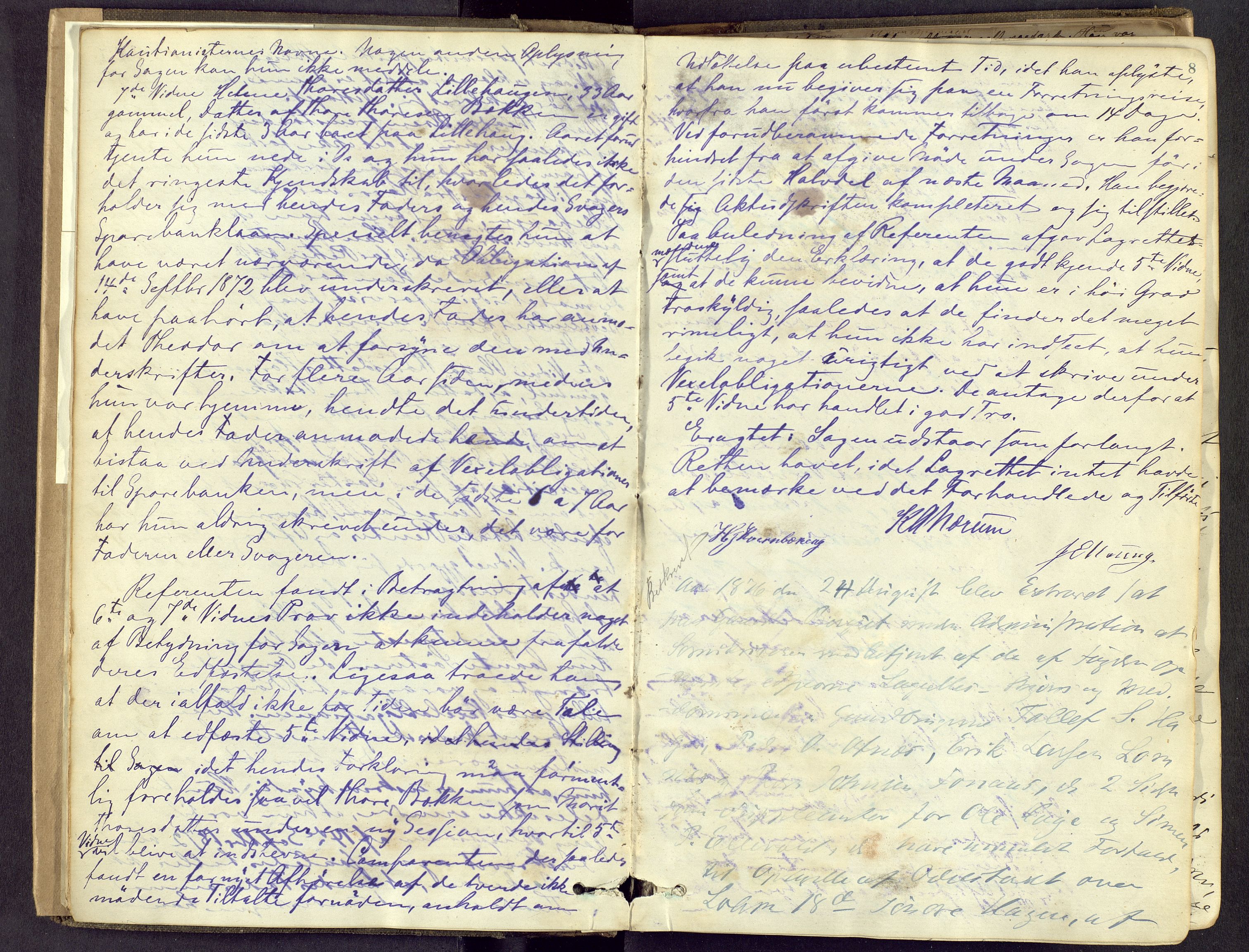 Nord-Østerdal tingrett, AV/SAH-TING-020/G/Gc/L0011: Ekstrarettsprotokoll, 1876-1881, p. 7b-8a