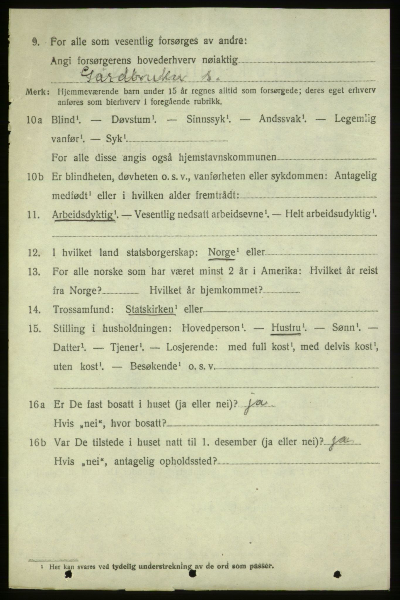 SAB, 1920 census for Skånevik, 1920, p. 2474