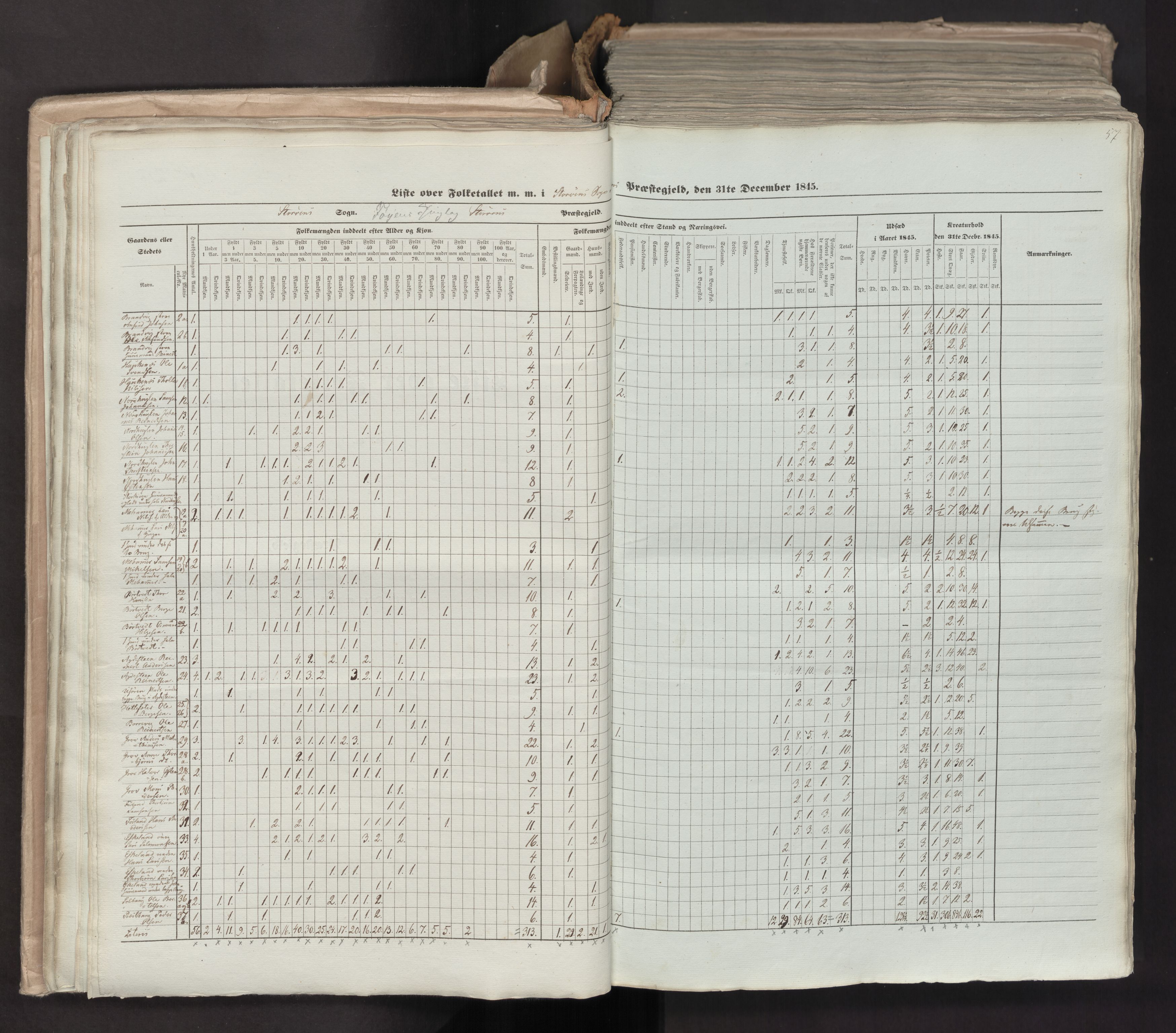 RA, Census 1845, vol. 7: Søndre Bergenhus amt og Nordre Bergenhus amt, 1845, p. 57