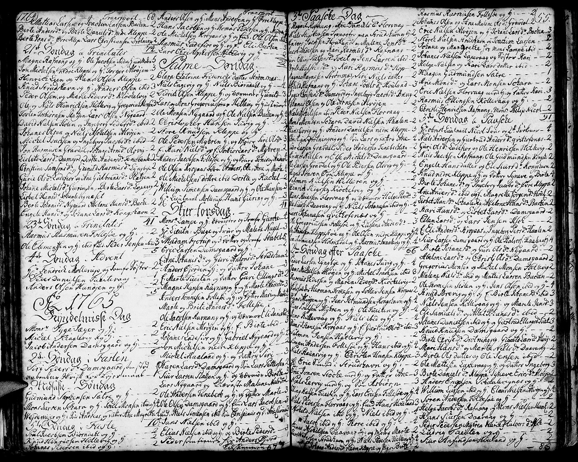 Askøy Sokneprestembete, SAB/A-74101/H/Ha/Haa/Haaa/L0001: Parish register (official) no. A 1, 1742-1818, p. 55