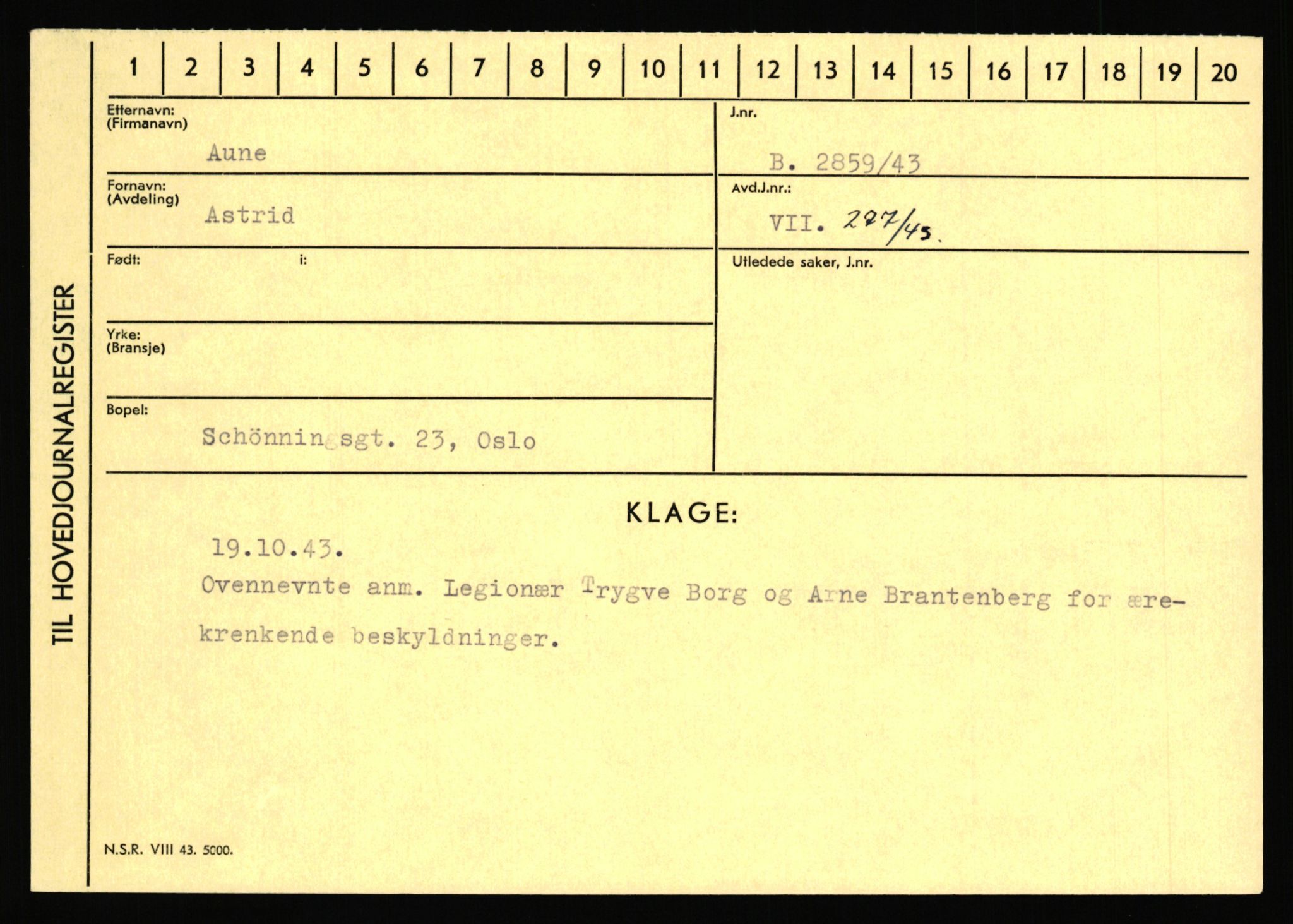 Statspolitiet - Hovedkontoret / Osloavdelingen, AV/RA-S-1329/C/Ca/L0002: Arneberg - Brand, 1943-1945, p. 664