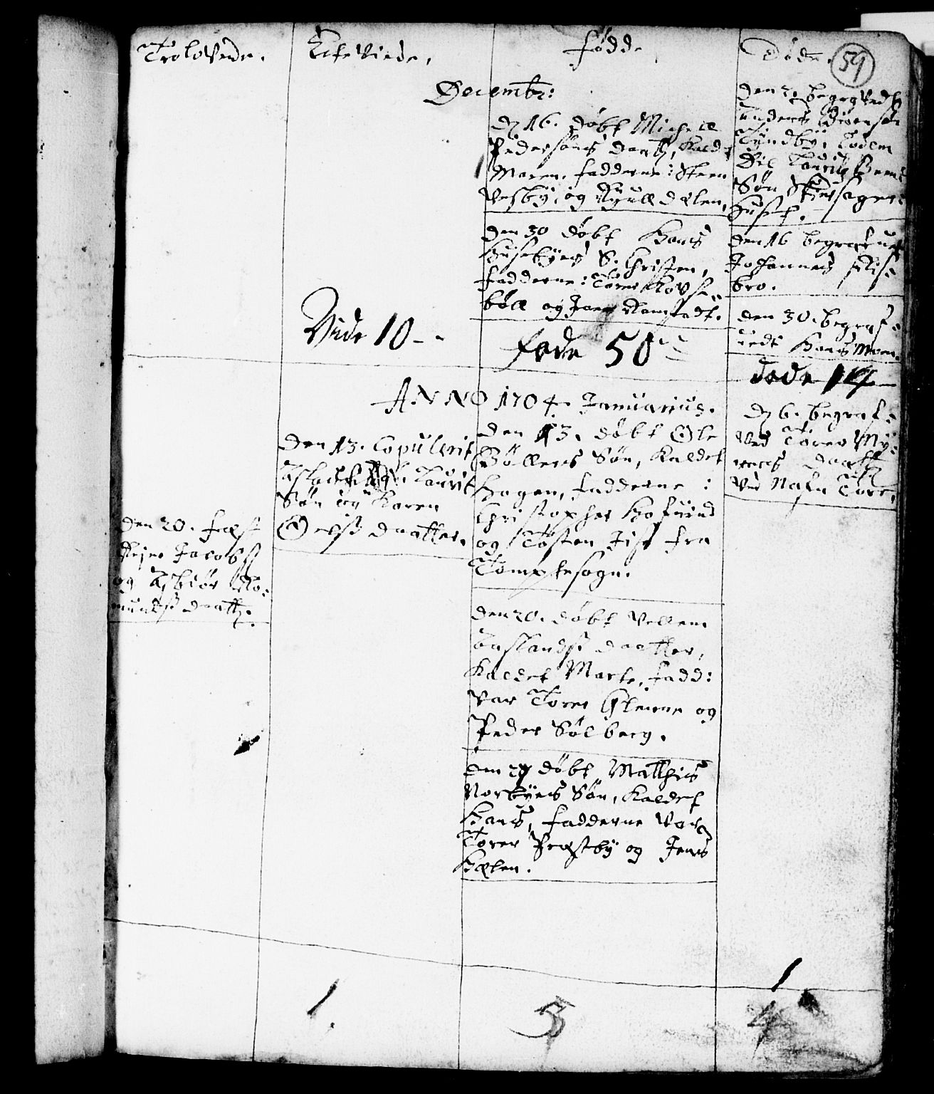 Spydeberg prestekontor Kirkebøker, AV/SAO-A-10924/F/Fa/L0001: Parish register (official) no. I 1, 1696-1738, p. 59