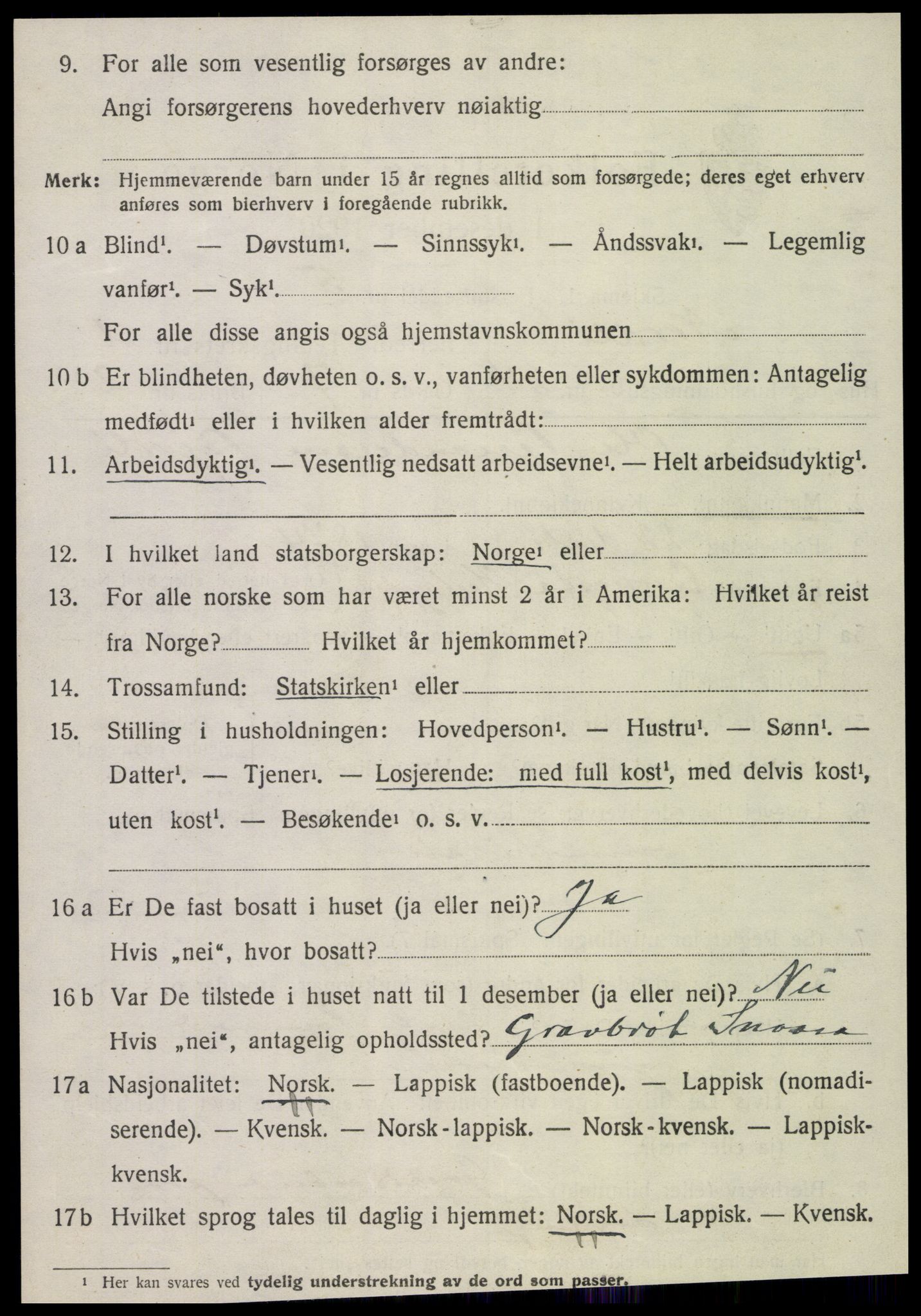 SAT, 1920 census for Nordli, 1920, p. 710