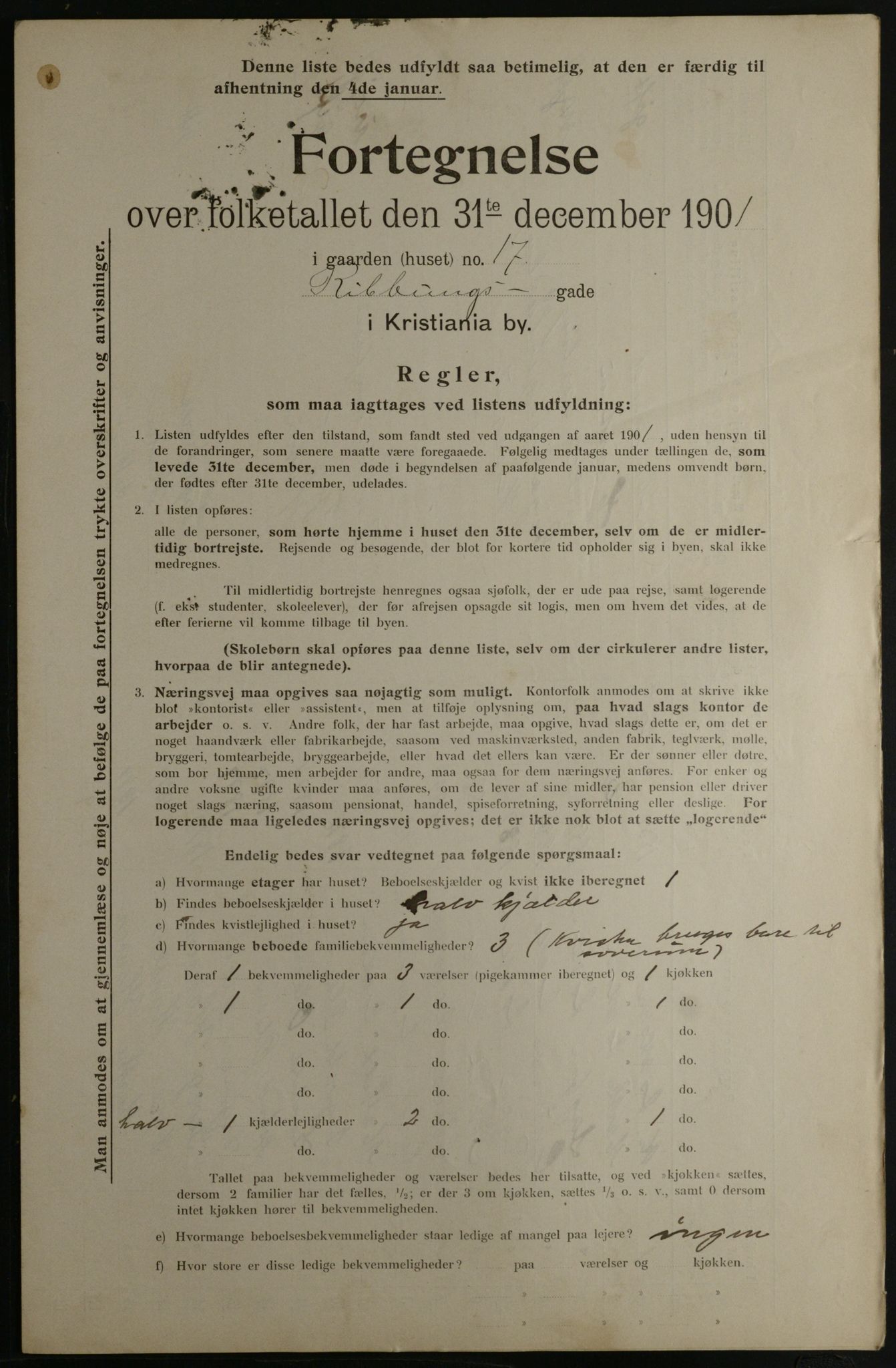 OBA, Municipal Census 1901 for Kristiania, 1901, p. 12732