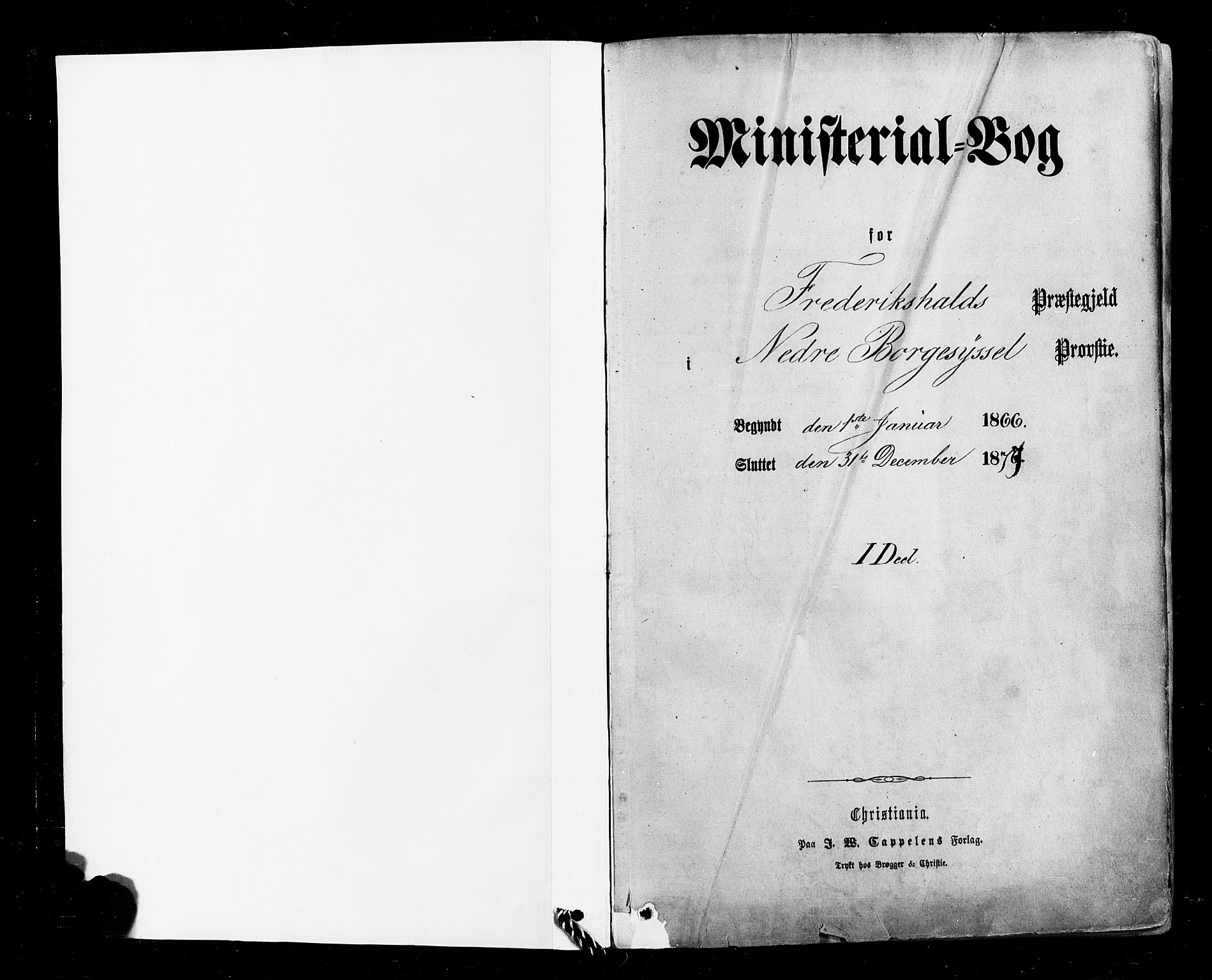 Halden prestekontor Kirkebøker, AV/SAO-A-10909/F/Fa/L0009: Parish register (official) no. I 9, 1866-1877