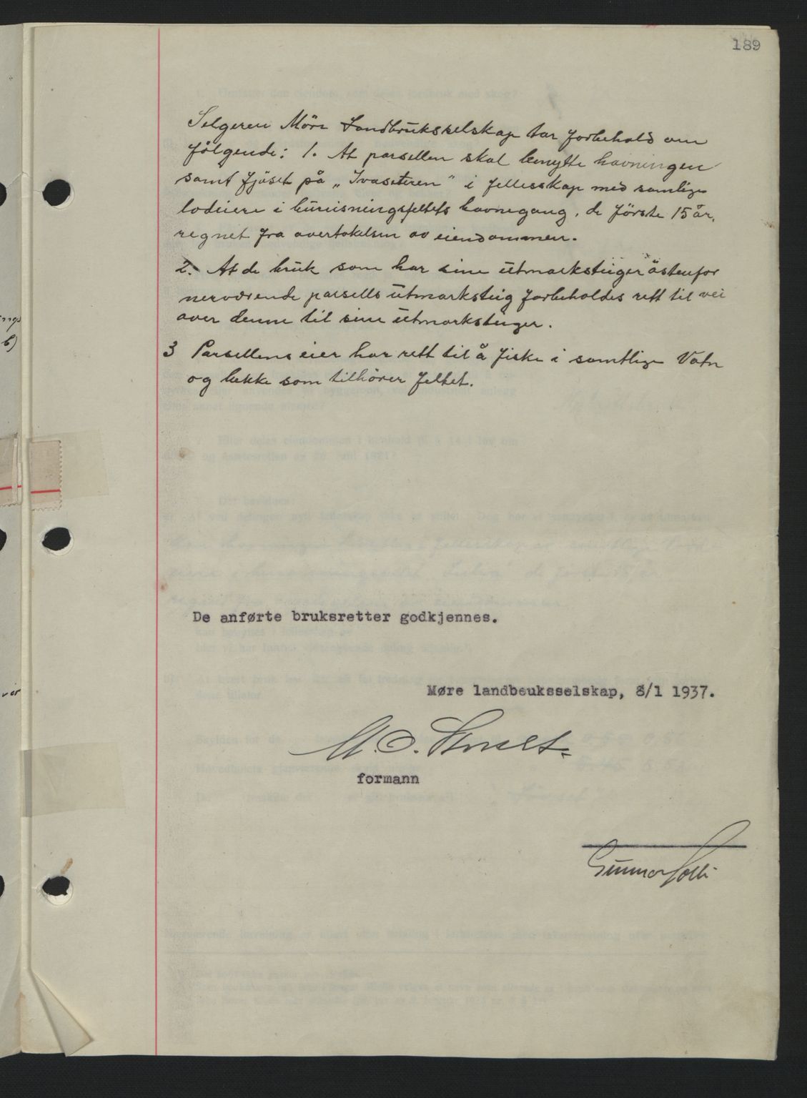 Nordmøre sorenskriveri, AV/SAT-A-4132/1/2/2Ca: Mortgage book no. A81, 1937-1937, Diary no: : 712/1937