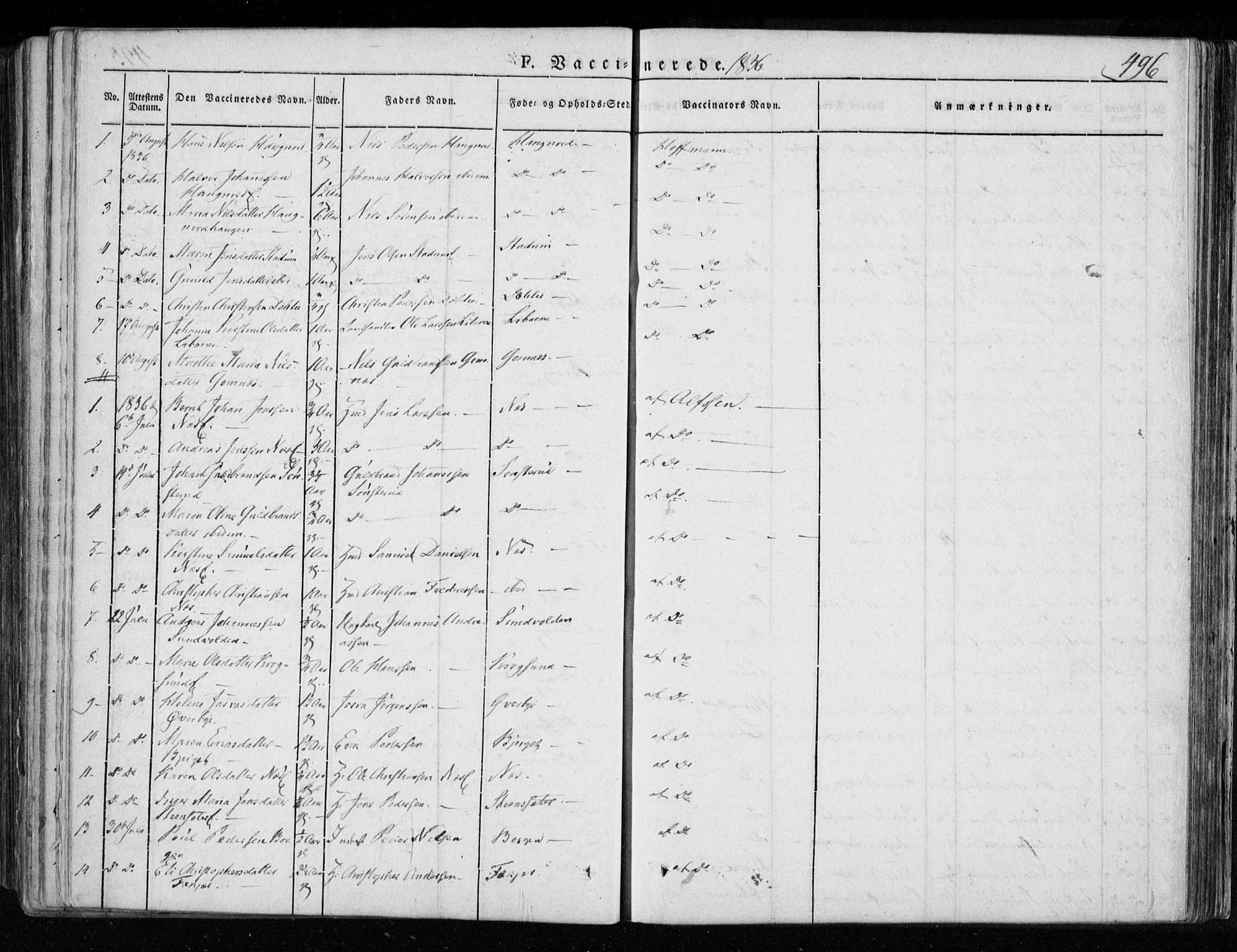 Hole kirkebøker, SAKO/A-228/F/Fa/L0005: Parish register (official) no. I 5, 1833-1851, p. 496