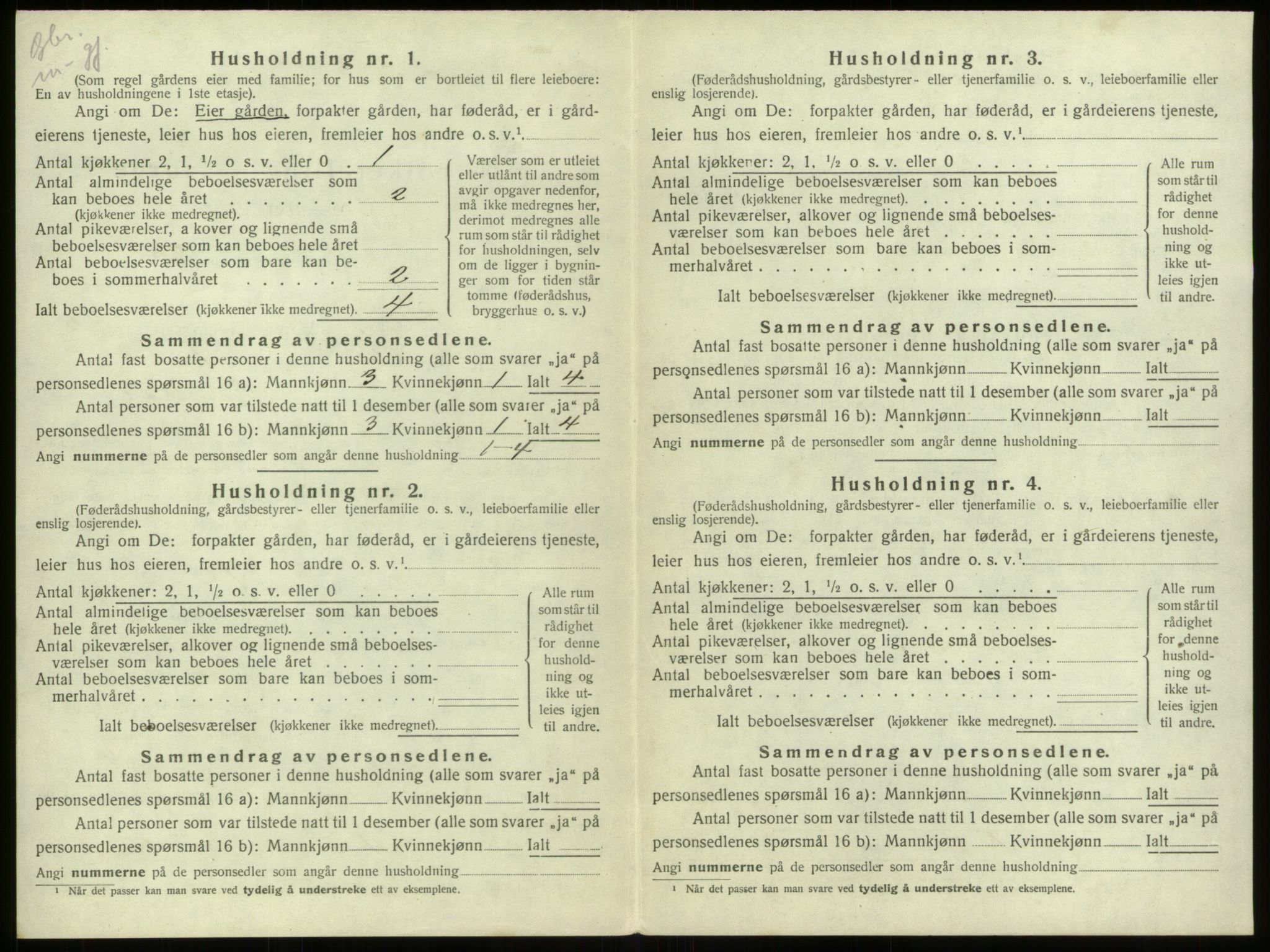 SAB, 1920 census for Stryn, 1920, p. 298