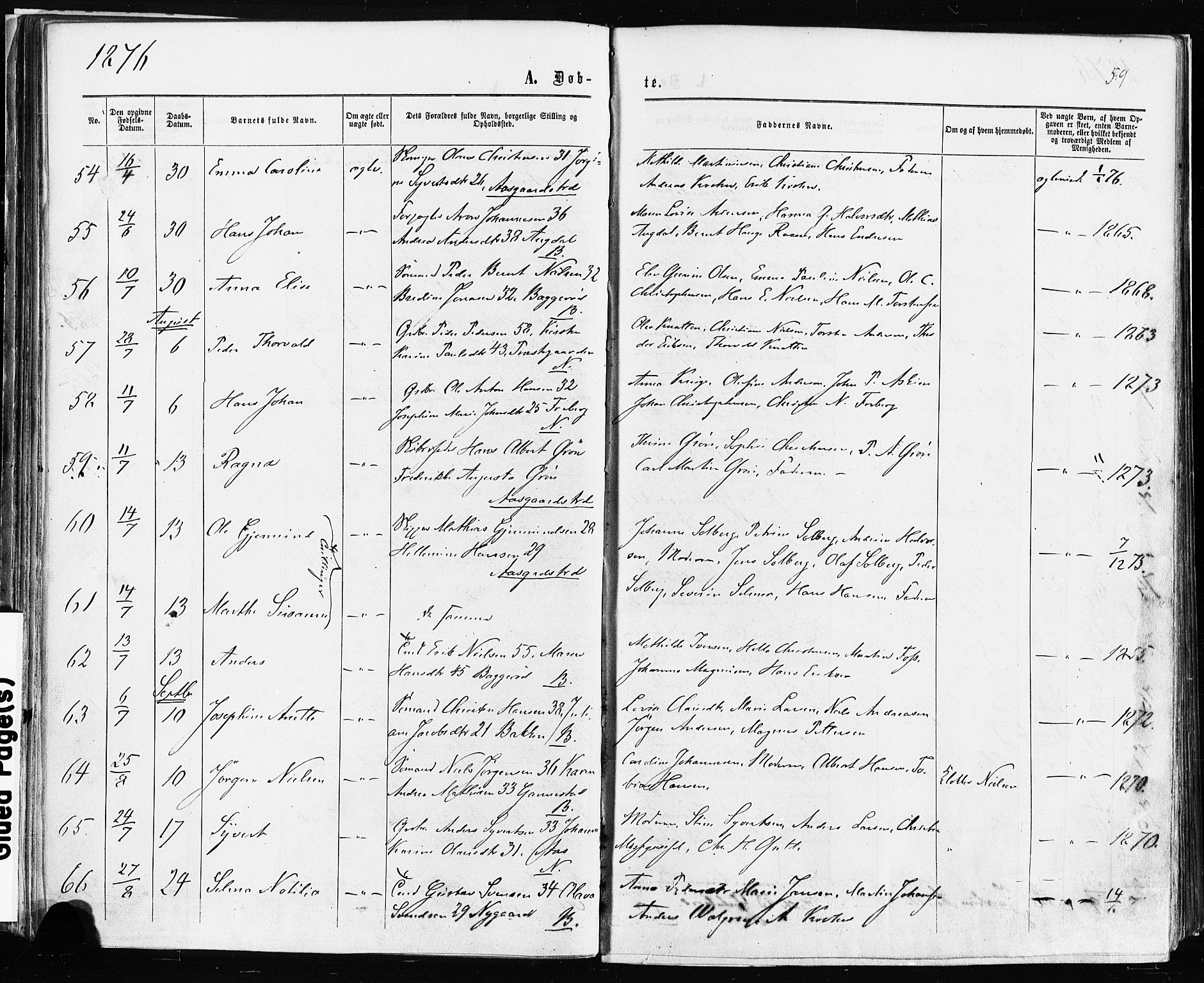 Borre kirkebøker, AV/SAKO-A-338/F/Fa/L0008: Parish register (official) no. I 8, 1868-1877, p. 59