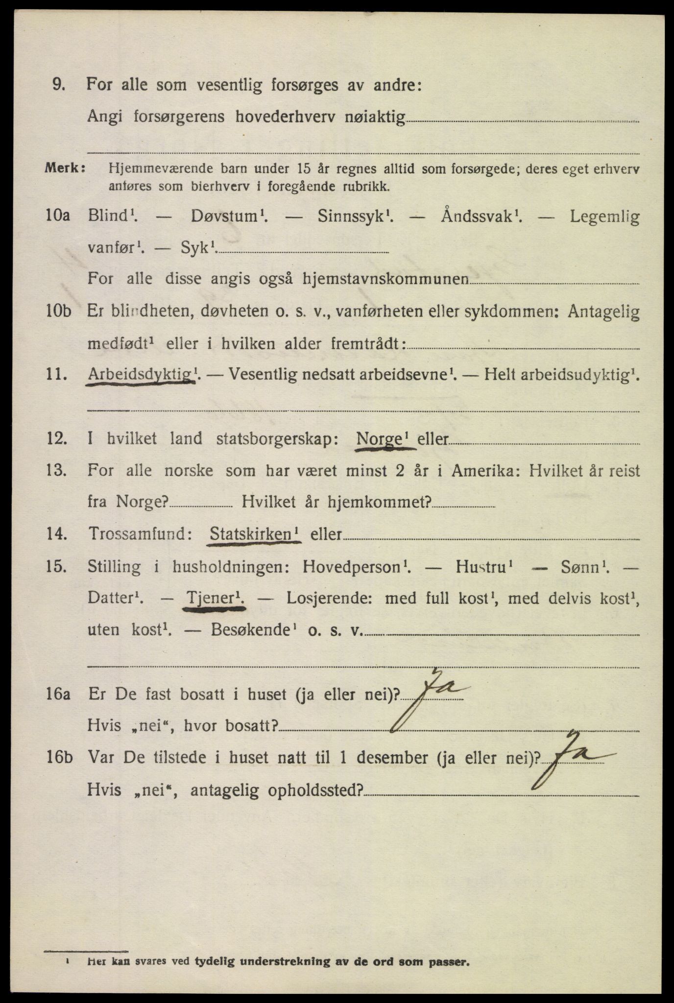 SAK, 1920 census for Gjerstad, 1920, p. 2716