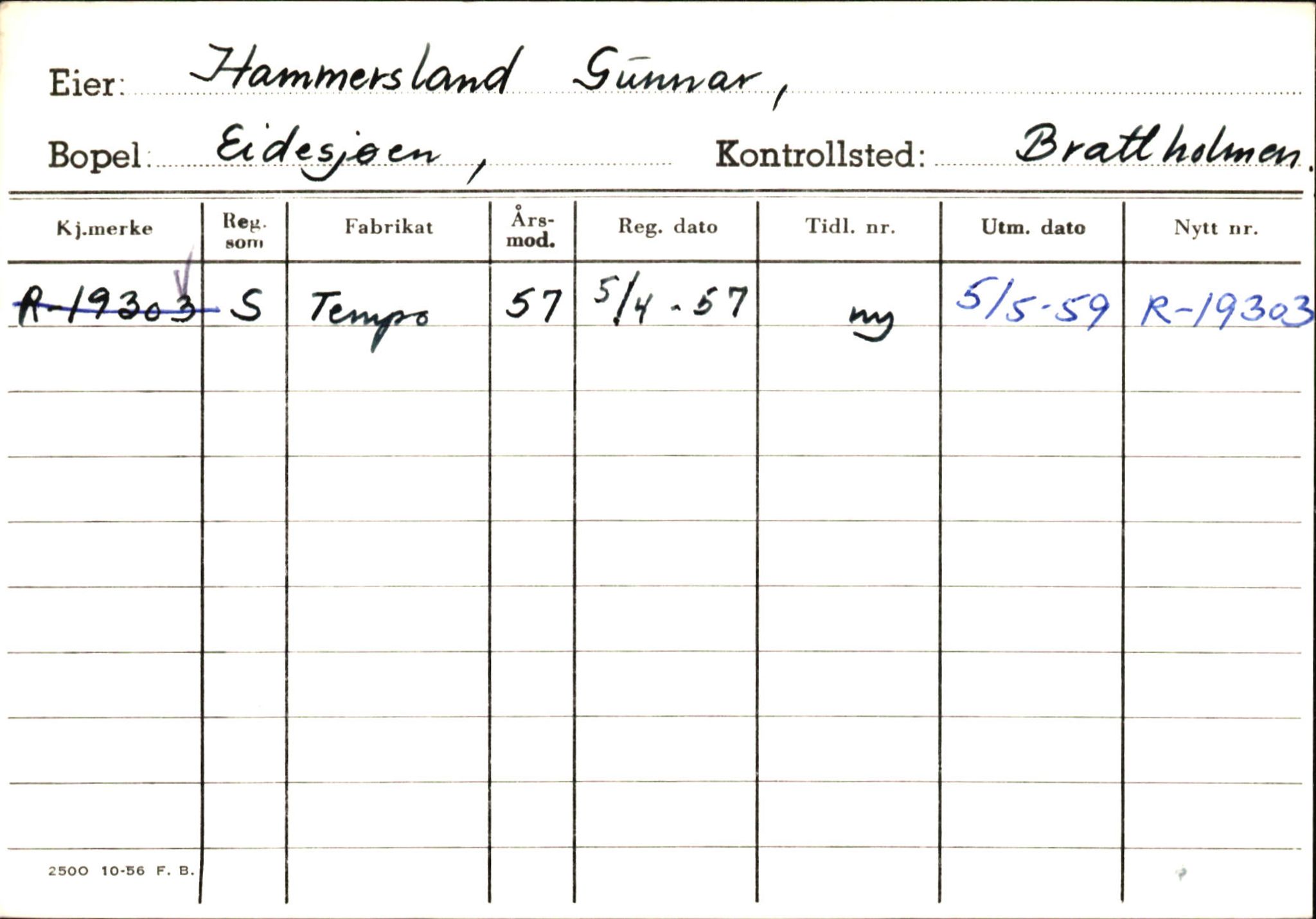 Statens vegvesen, Hordaland vegkontor, SAB/A-5201/2/Ha/L0018: R-eierkort H, 1920-1971, p. 505