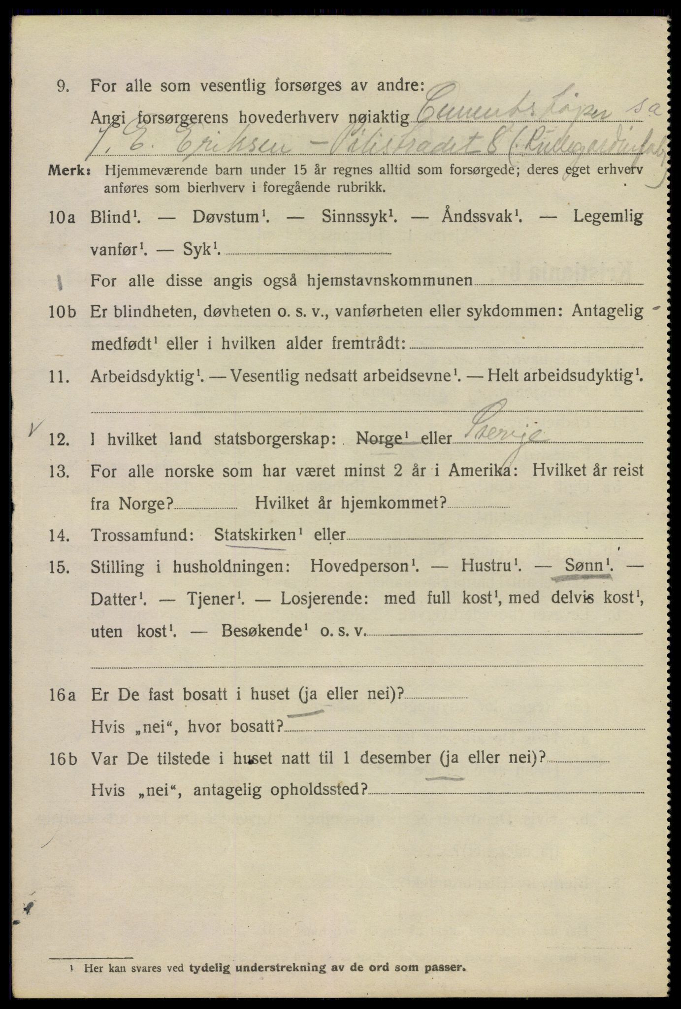 SAO, 1920 census for Kristiania, 1920, p. 581590