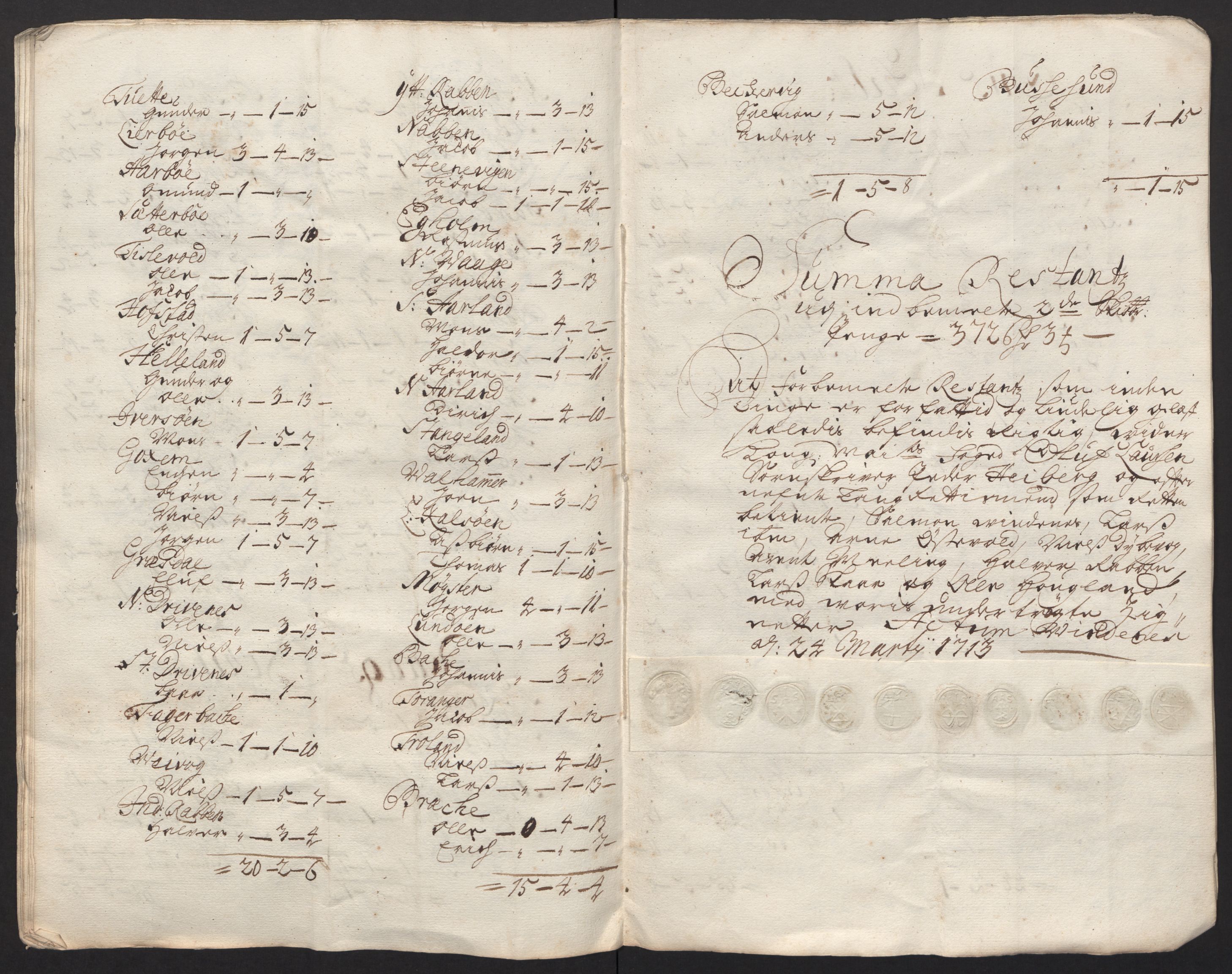 Rentekammeret inntil 1814, Reviderte regnskaper, Fogderegnskap, AV/RA-EA-4092/R48/L2988: Fogderegnskap Sunnhordland og Hardanger, 1712, p. 440