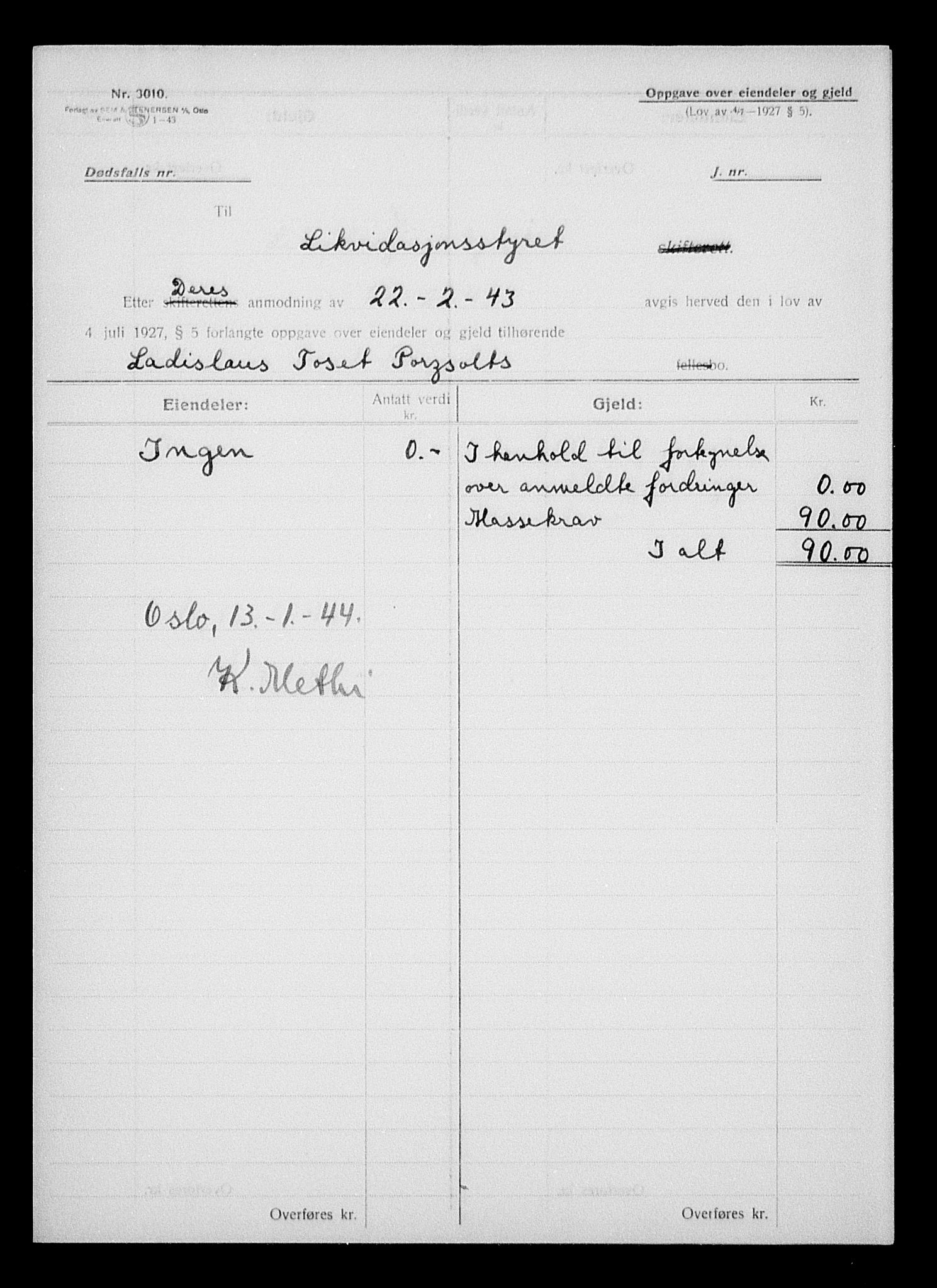 Justisdepartementet, Tilbakeføringskontoret for inndratte formuer, RA/S-1564/H/Hc/Hcc/L0970: --, 1945-1947, p. 534