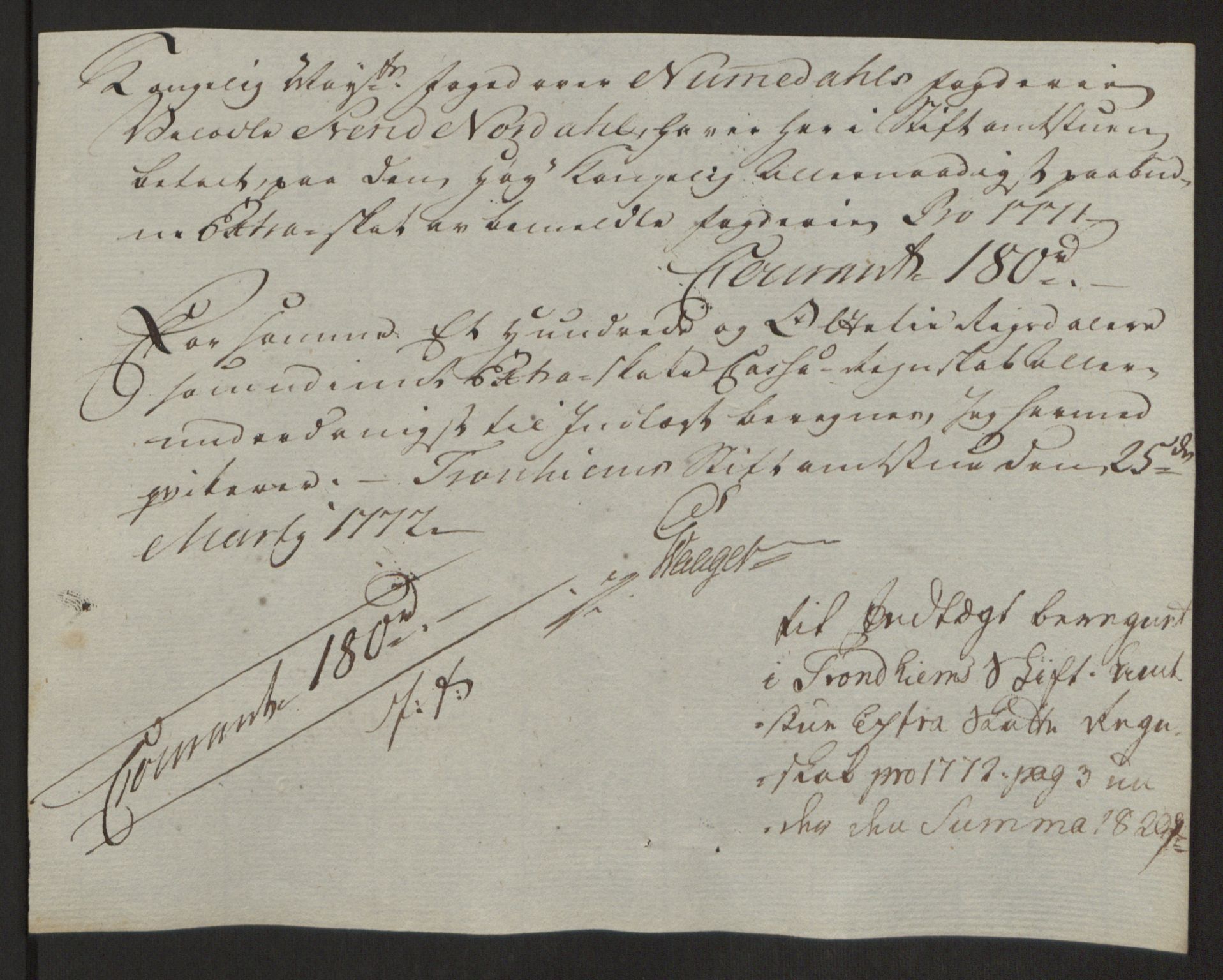 Rentekammeret inntil 1814, Reviderte regnskaper, Fogderegnskap, RA/EA-4092/R64/L4502: Ekstraskatten Namdal, 1762-1772, p. 444
