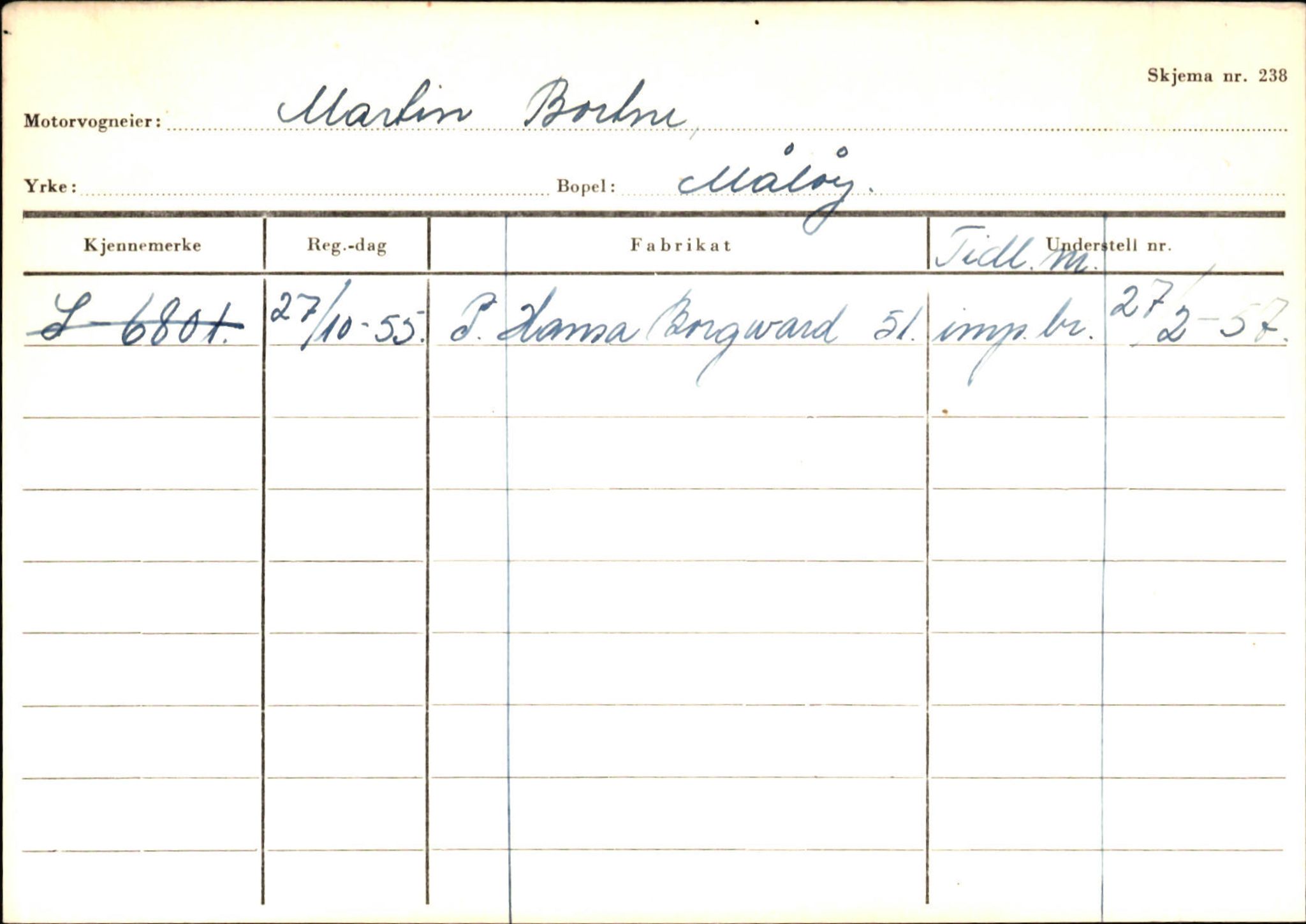 Statens vegvesen, Sogn og Fjordane vegkontor, AV/SAB-A-5301/4/F/L0144: Registerkort Vågsøy A-R, 1945-1975, p. 257