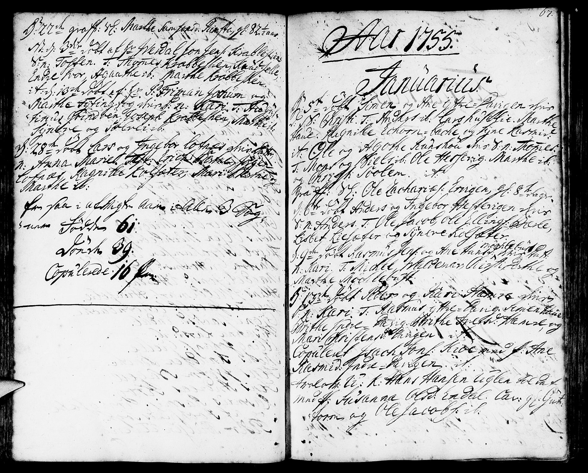 Davik sokneprestembete, SAB/A-79701/H/Haa/Haaa/L0002: Parish register (official) no. A 2, 1742-1816, p. 67