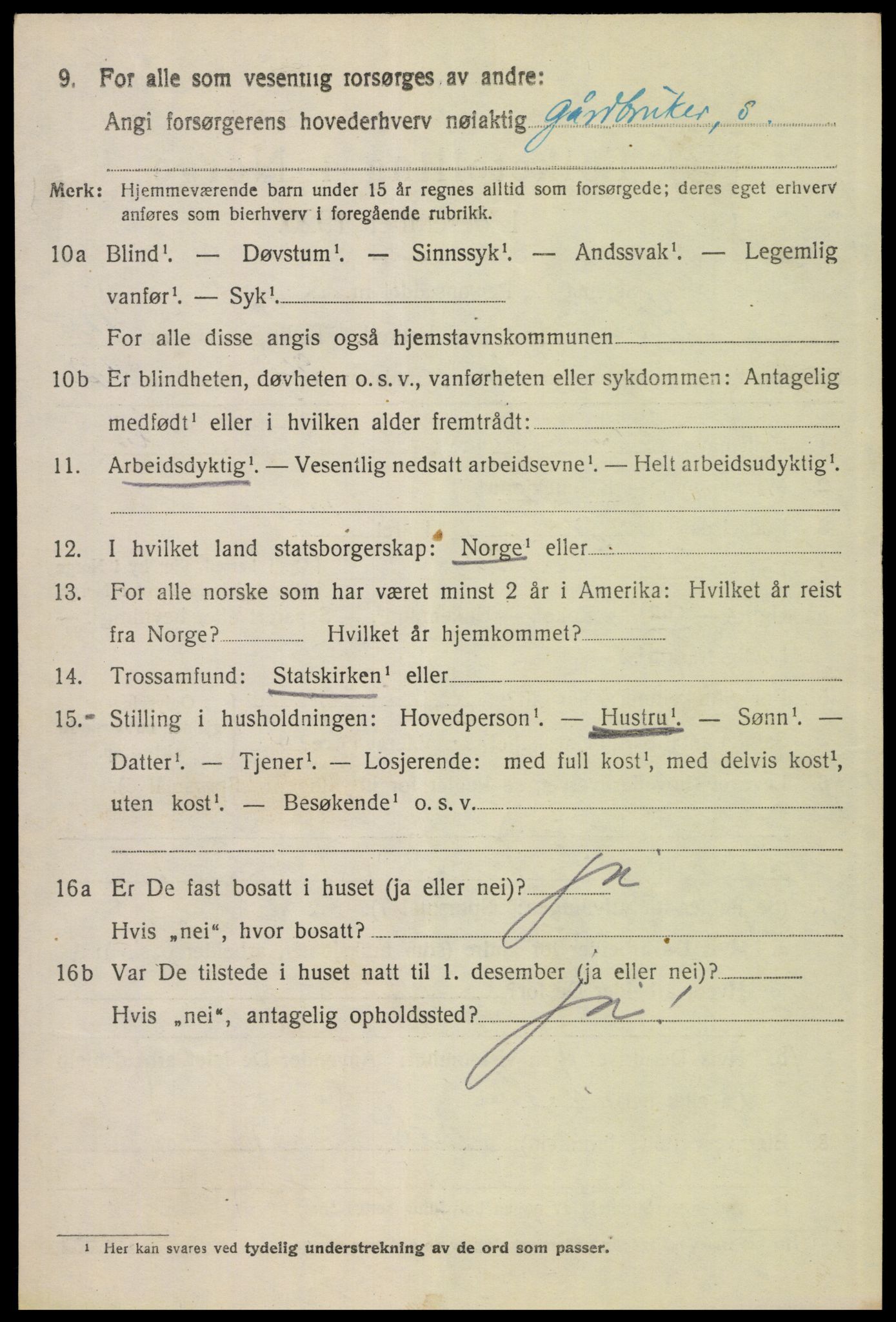 SAH, 1920 census for Elverum, 1920, p. 17261