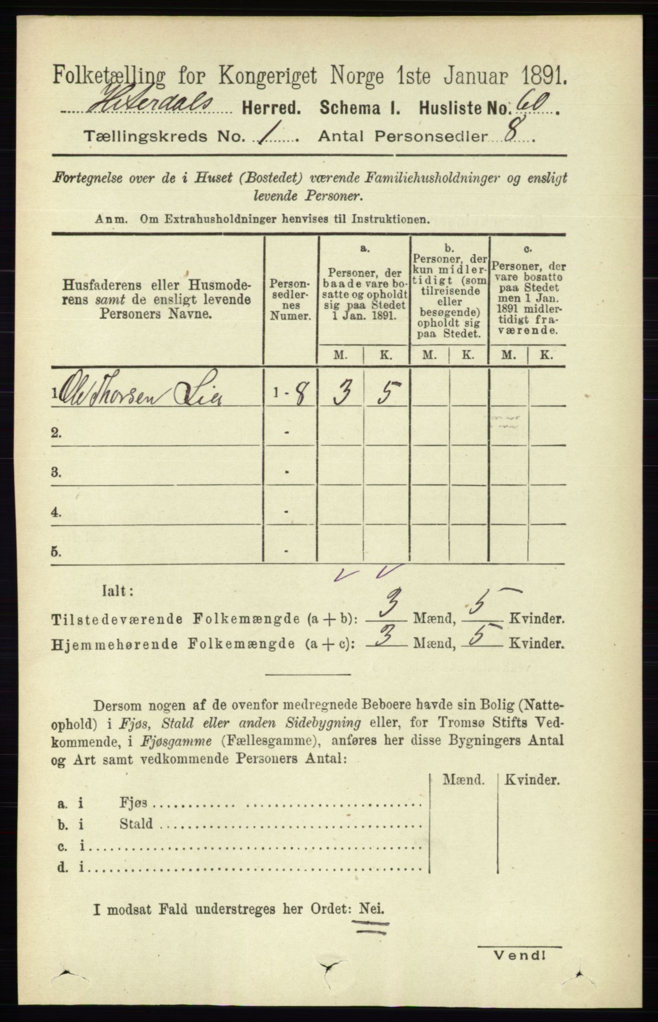 RA, 1891 census for 0823 Heddal, 1891, p. 90