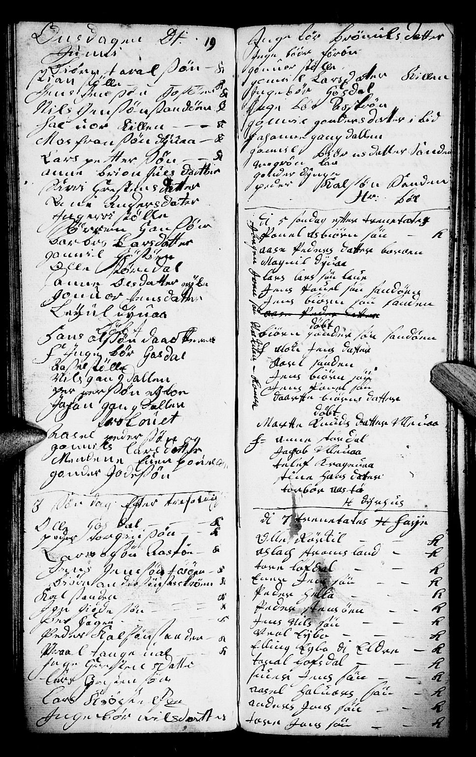 Dypvåg sokneprestkontor, AV/SAK-1111-0007/F/Fb/Fba/L0005: Parish register (copy) no. B 5, 1732-1746, p. 145