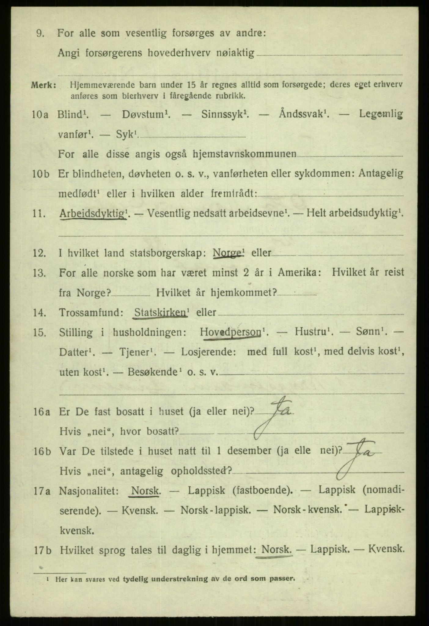 SATØ, 1920 census for Tromsø, 1920, p. 27700