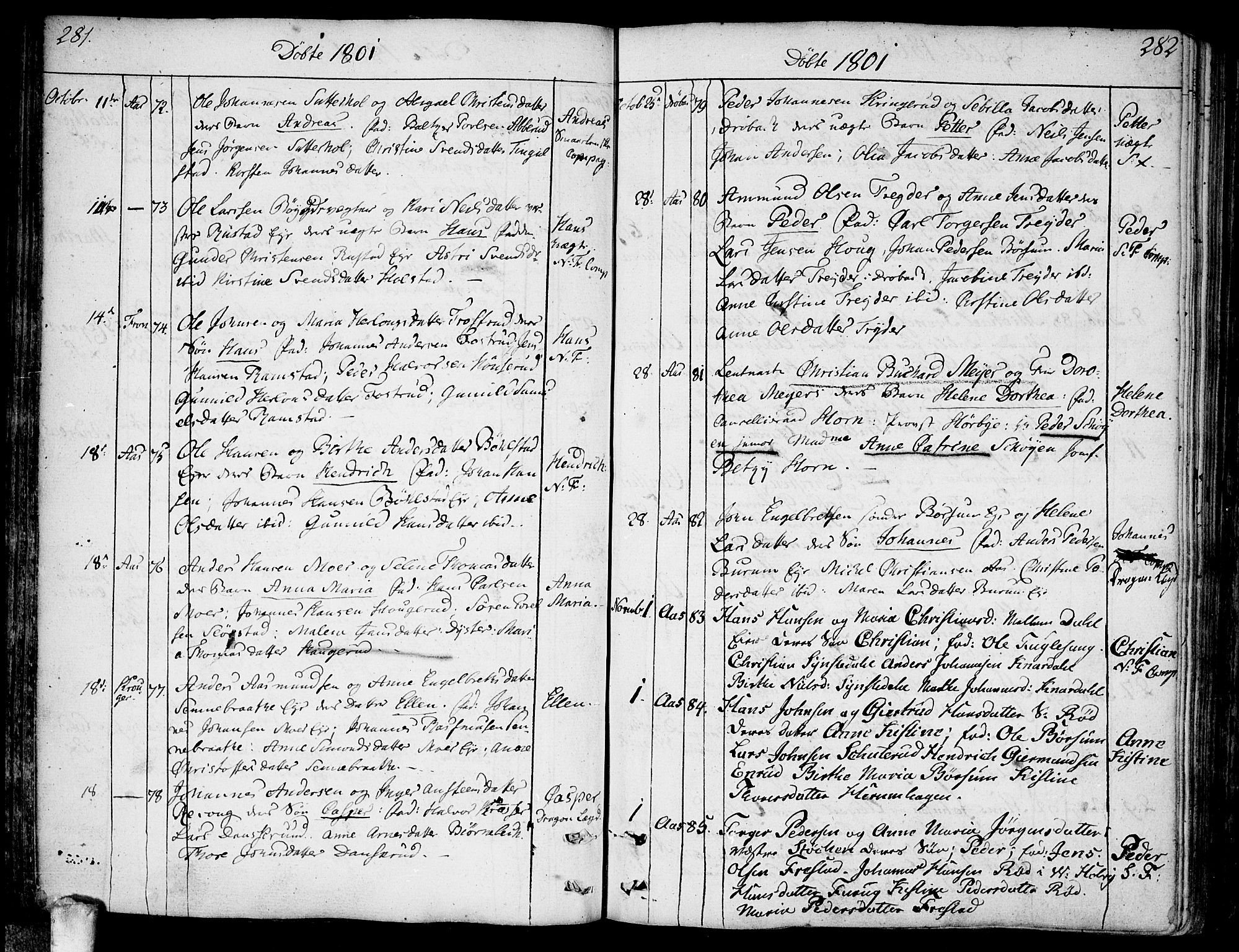 Ås prestekontor Kirkebøker, SAO/A-10894/F/Fa/L0002: Parish register (official) no. I 2, 1778-1813, p. 281-282