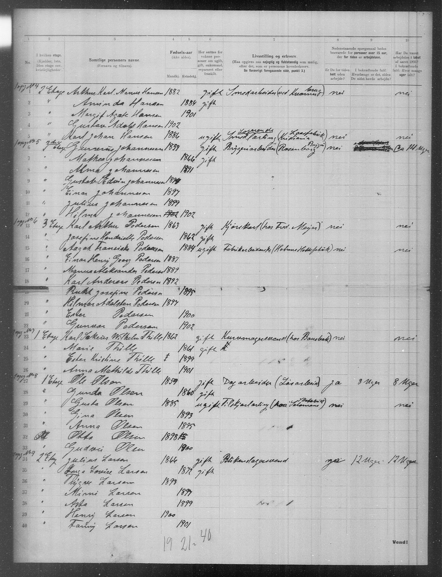 OBA, Municipal Census 1903 for Kristiania, 1903, p. 10820