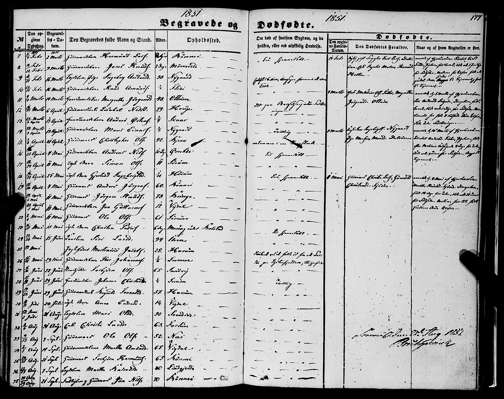 Luster sokneprestembete, SAB/A-81101/H/Haa/Haaa/L0007: Parish register (official) no. A 7, 1849-1859, p. 177