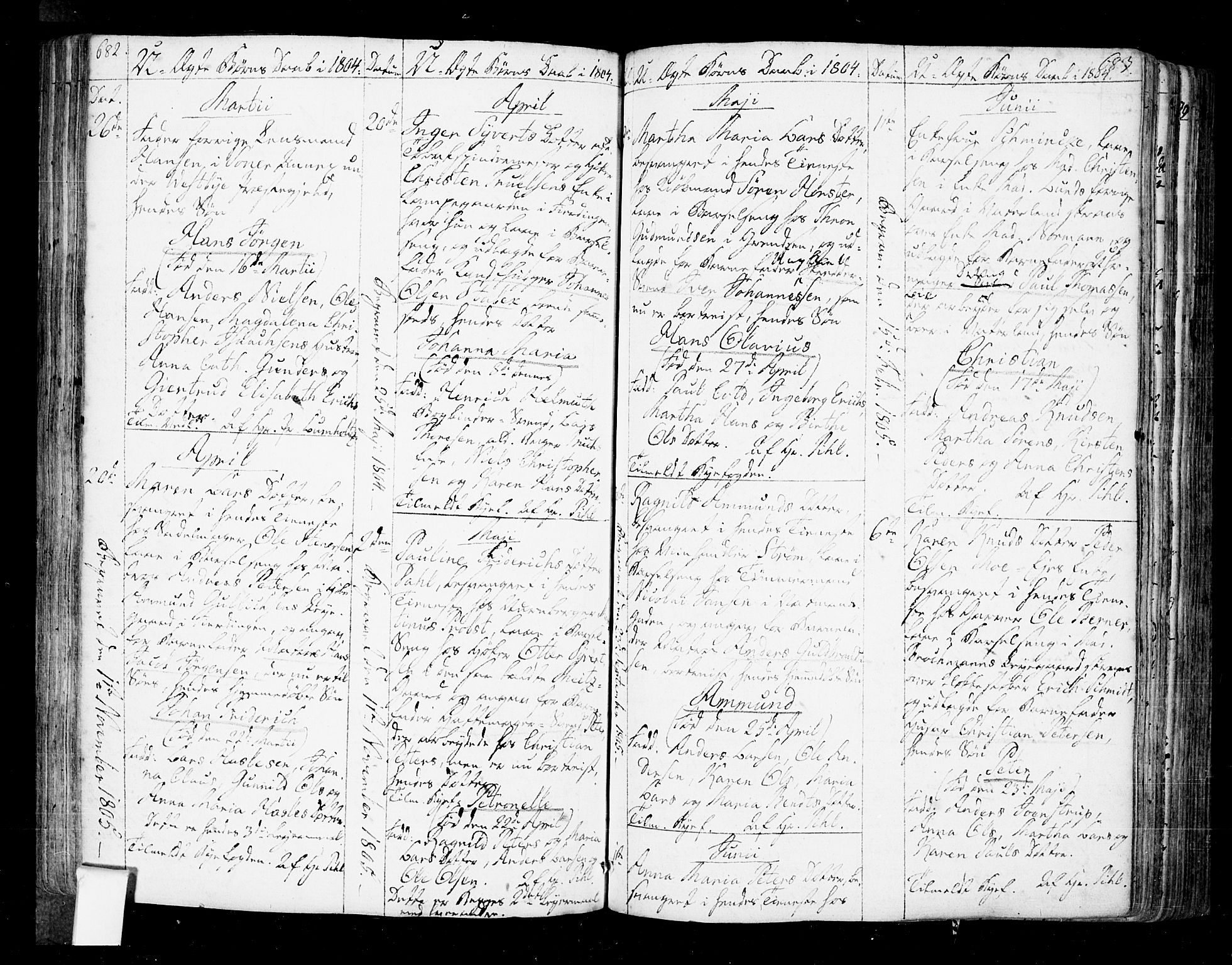 Oslo domkirke Kirkebøker, SAO/A-10752/F/Fa/L0005: Parish register (official) no. 5, 1787-1806, p. 682-683