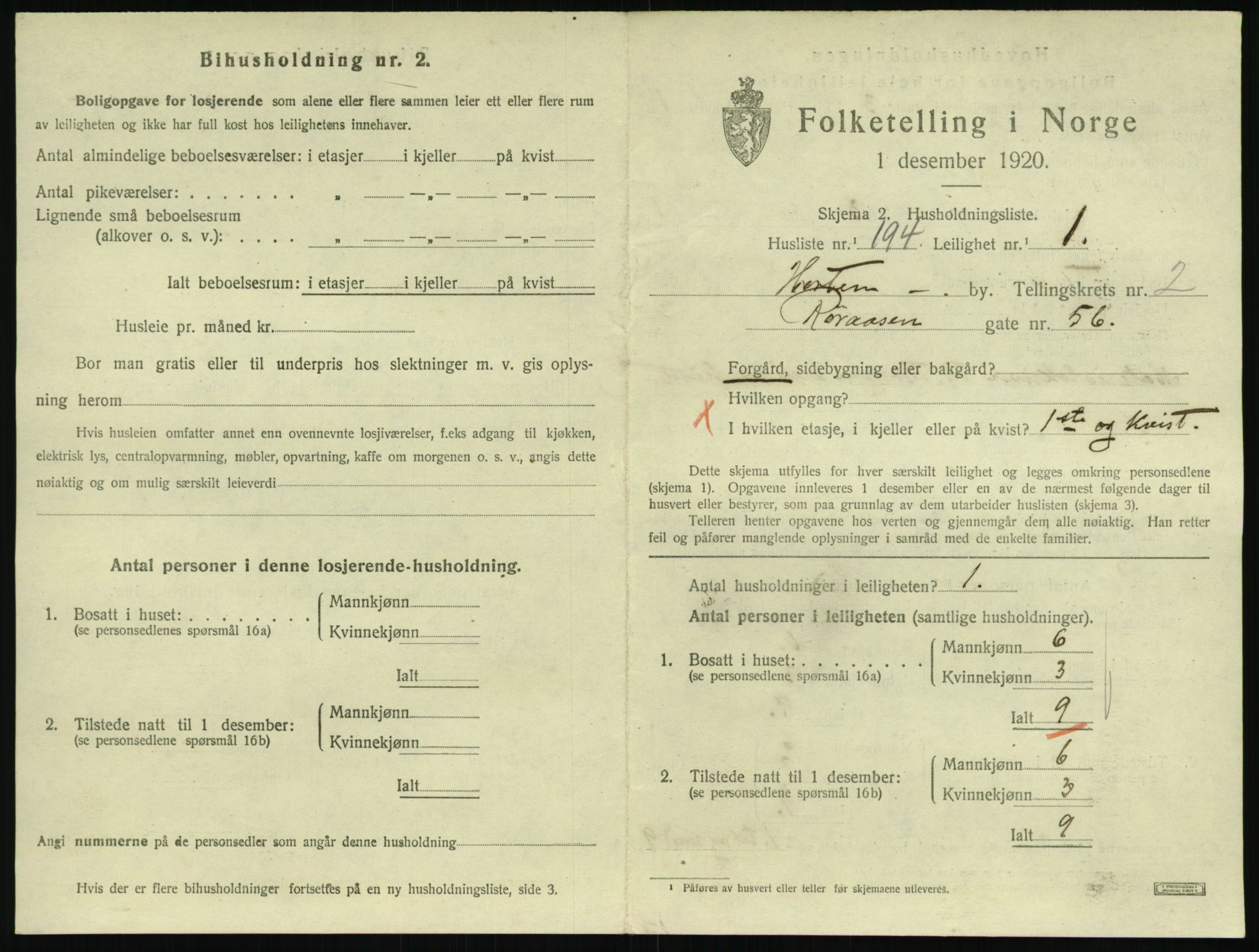 SAKO, 1920 census for Horten, 1920, p. 4051