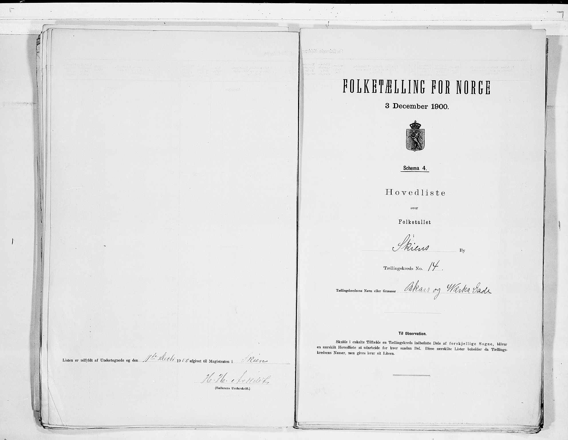 SAKO, 1900 census for Skien, 1900, p. 30