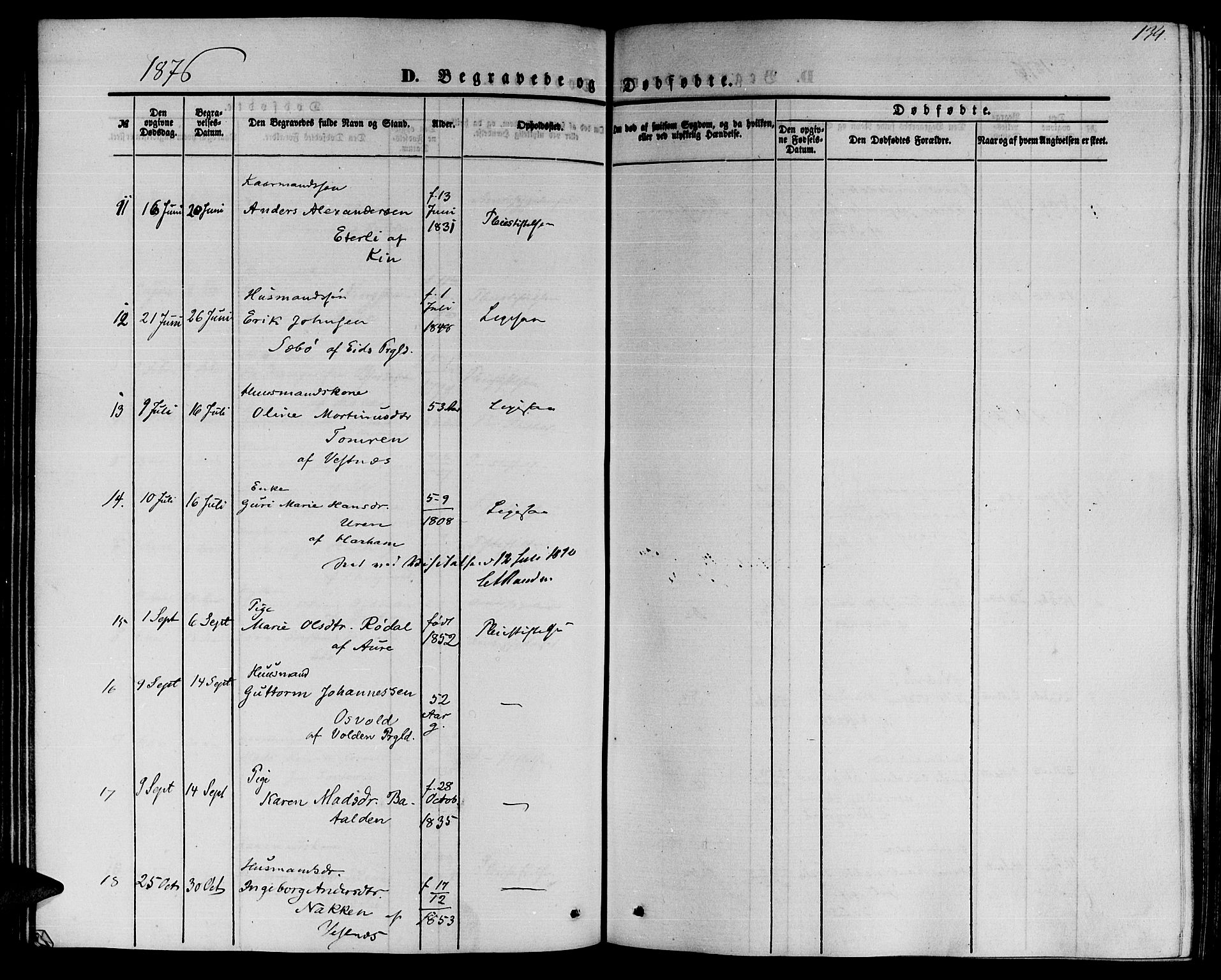 Ministerialprotokoller, klokkerbøker og fødselsregistre - Møre og Romsdal, SAT/A-1454/559/L0713: Parish register (official) no. 559A01, 1861-1886, p. 134