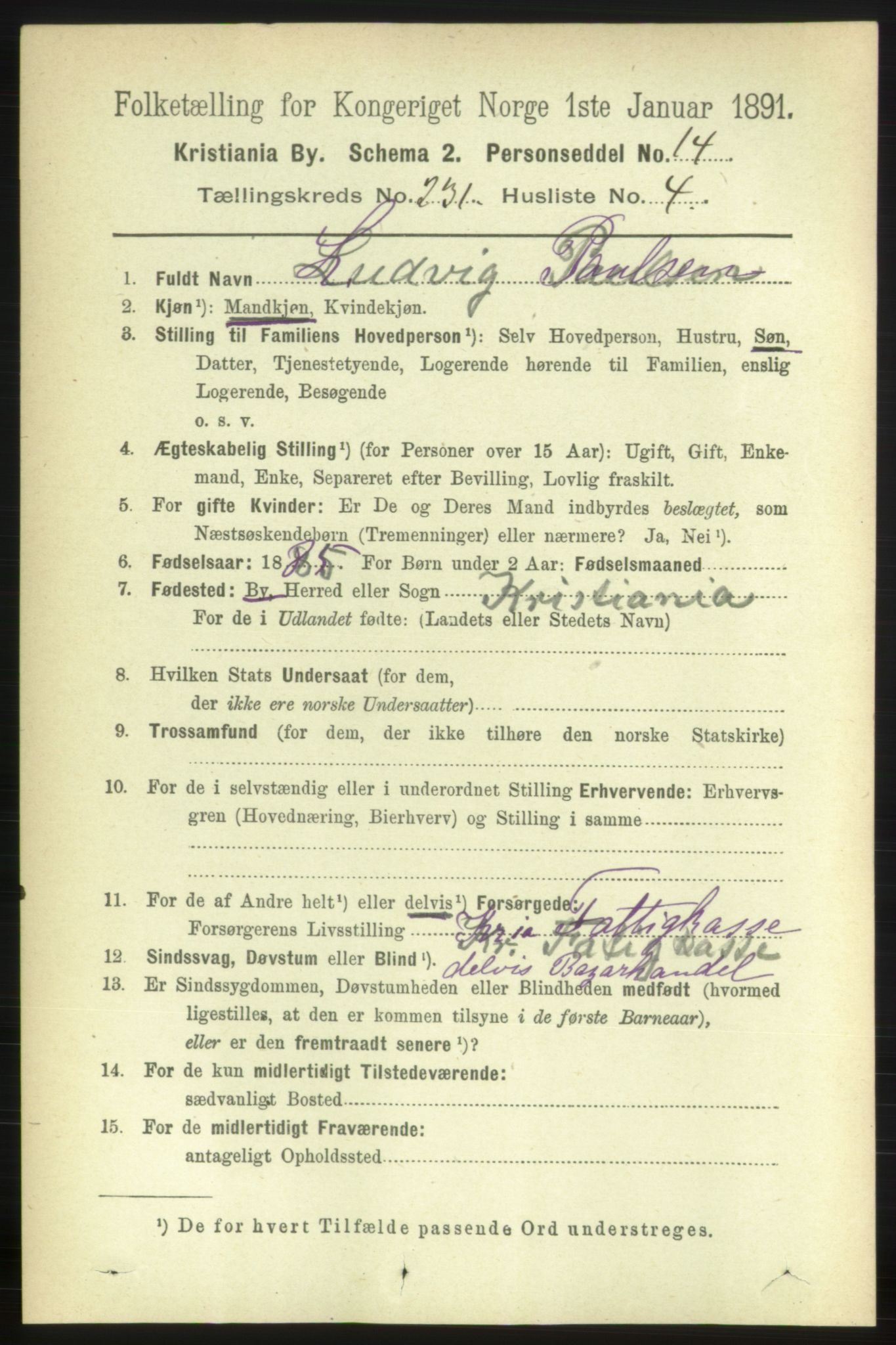 RA, 1891 census for 0301 Kristiania, 1891, p. 142644