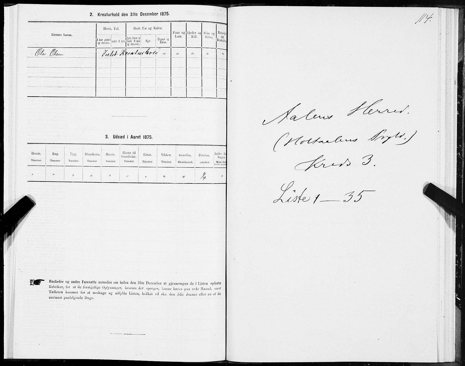 SAT, 1875 census for 1645P Haltdalen, 1875, p. 4114