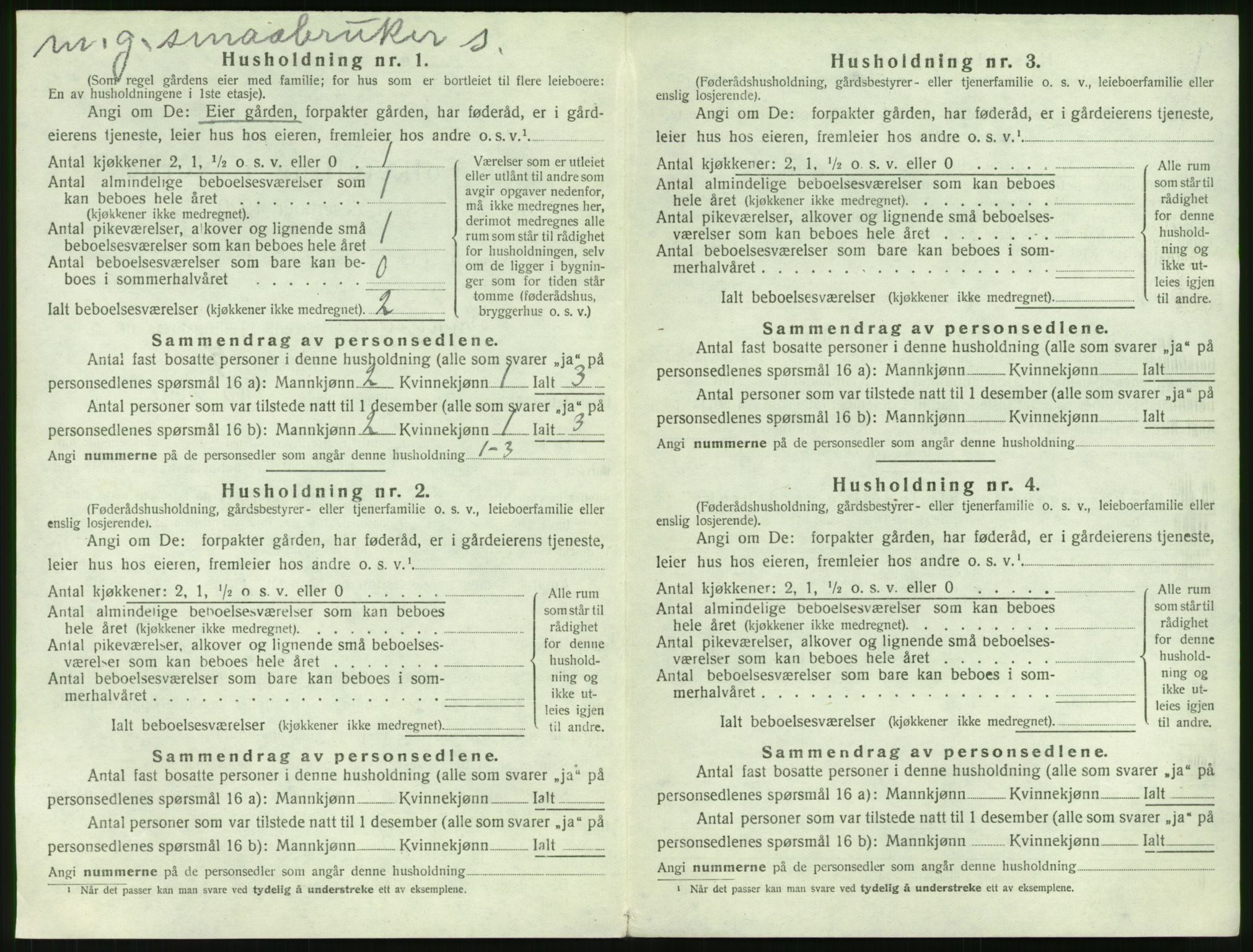 SAT, 1920 census for Sykkylven, 1920, p. 238