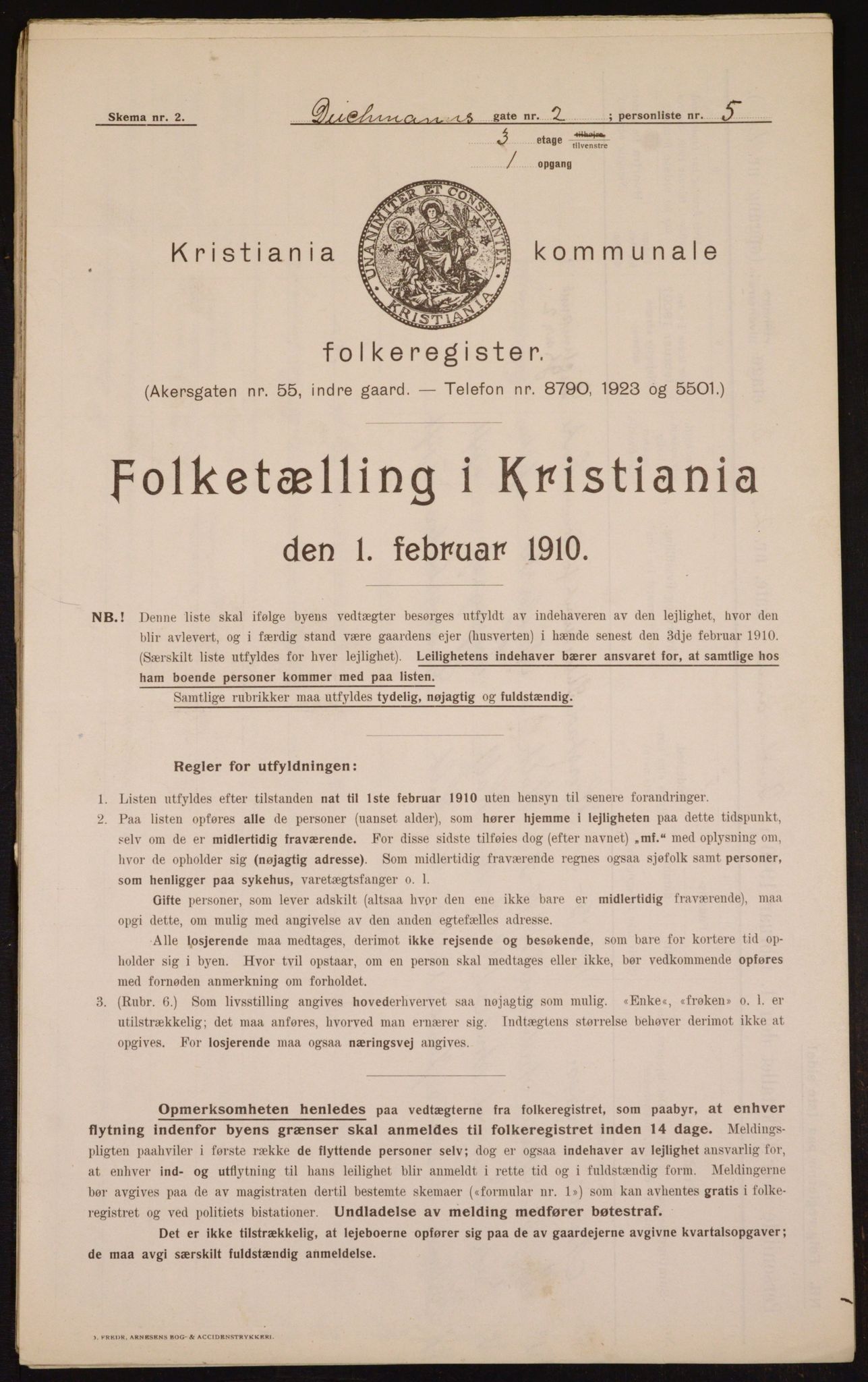 OBA, Municipal Census 1910 for Kristiania, 1910, p. 14769